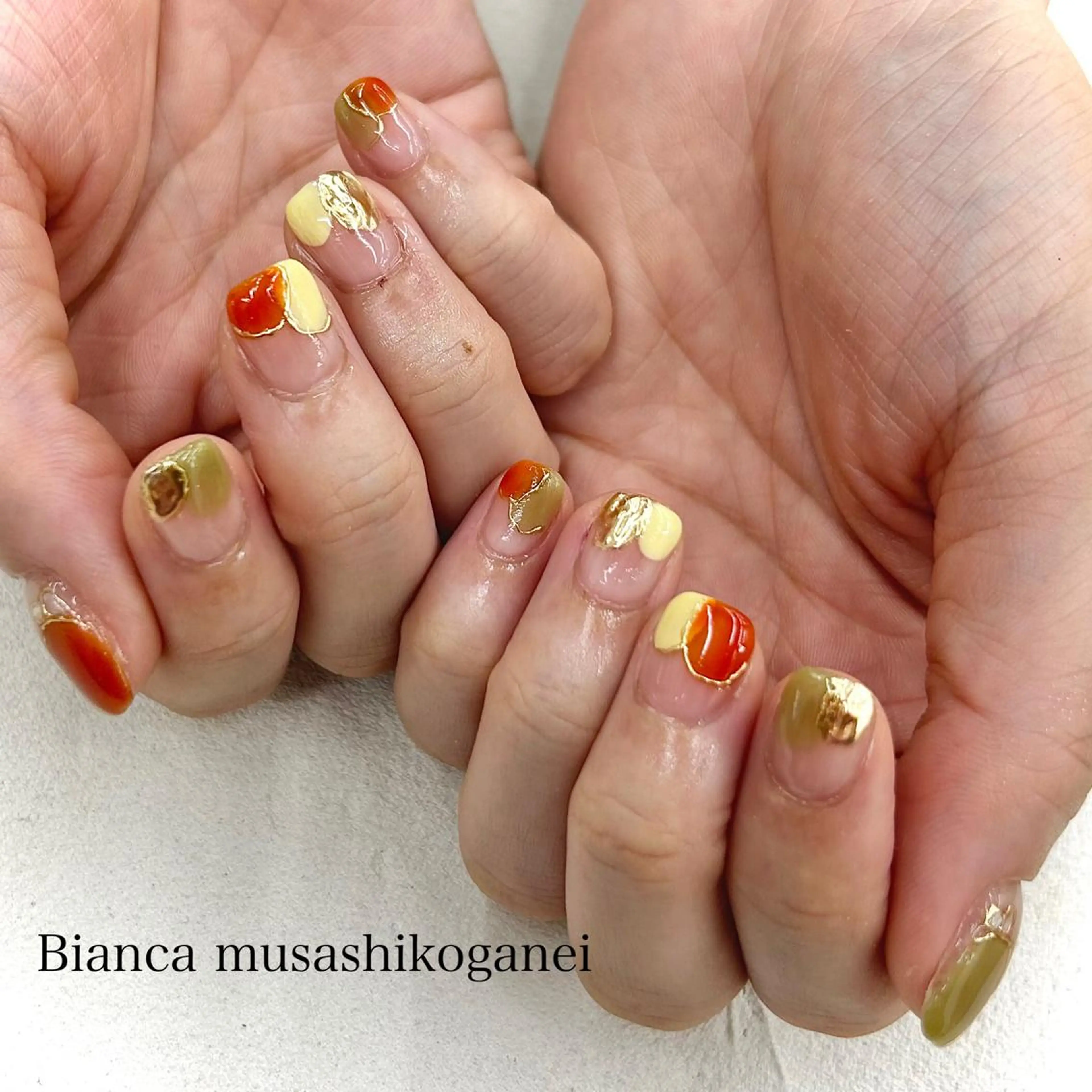 ネイル アートネイル ミラーネイル ニュアンスネイル Bianca 武蔵小金井　ほしののネイルデザイン