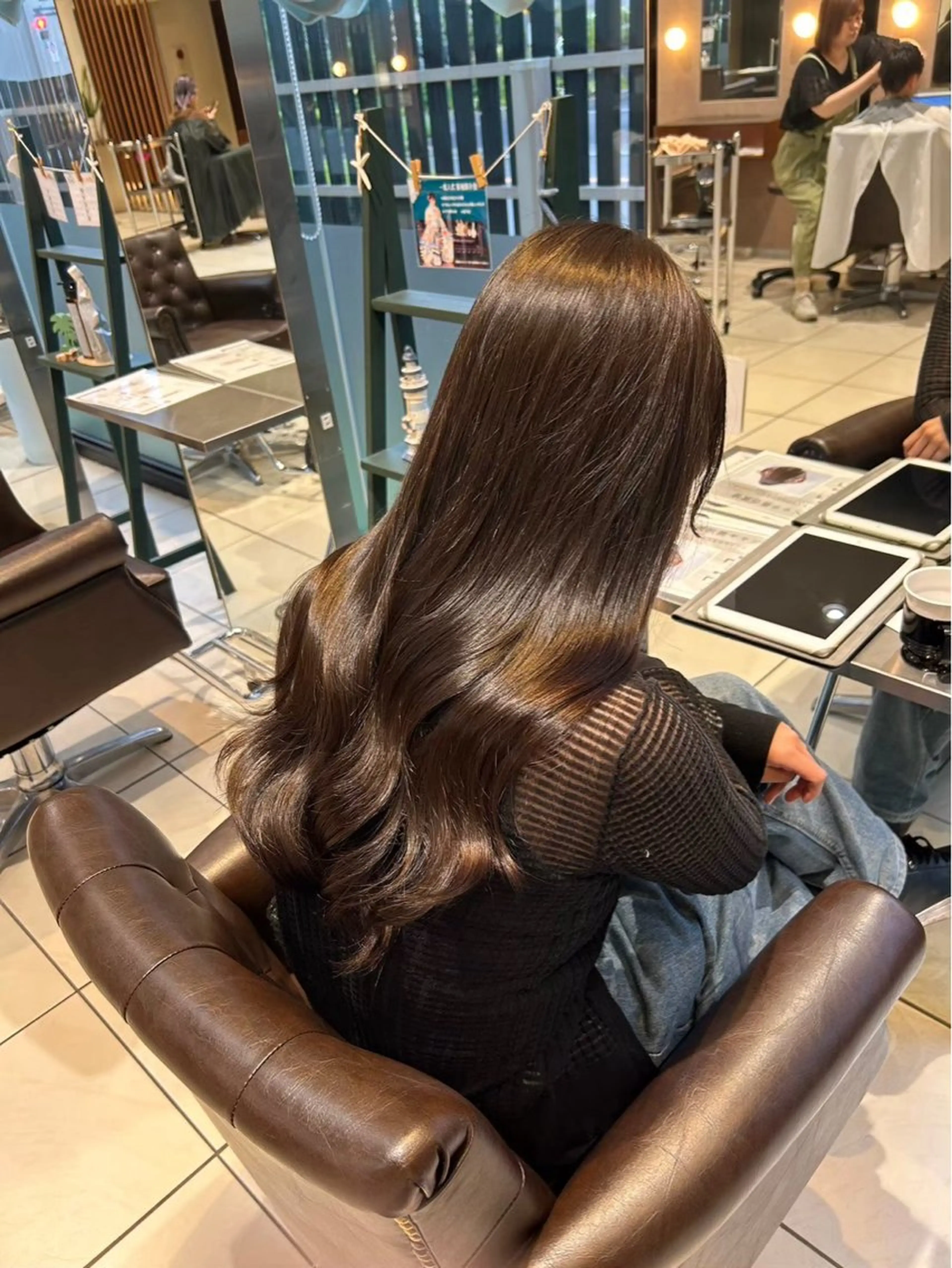 ロング カラー ベージュカラー 落合 千夏のヘアスタイル