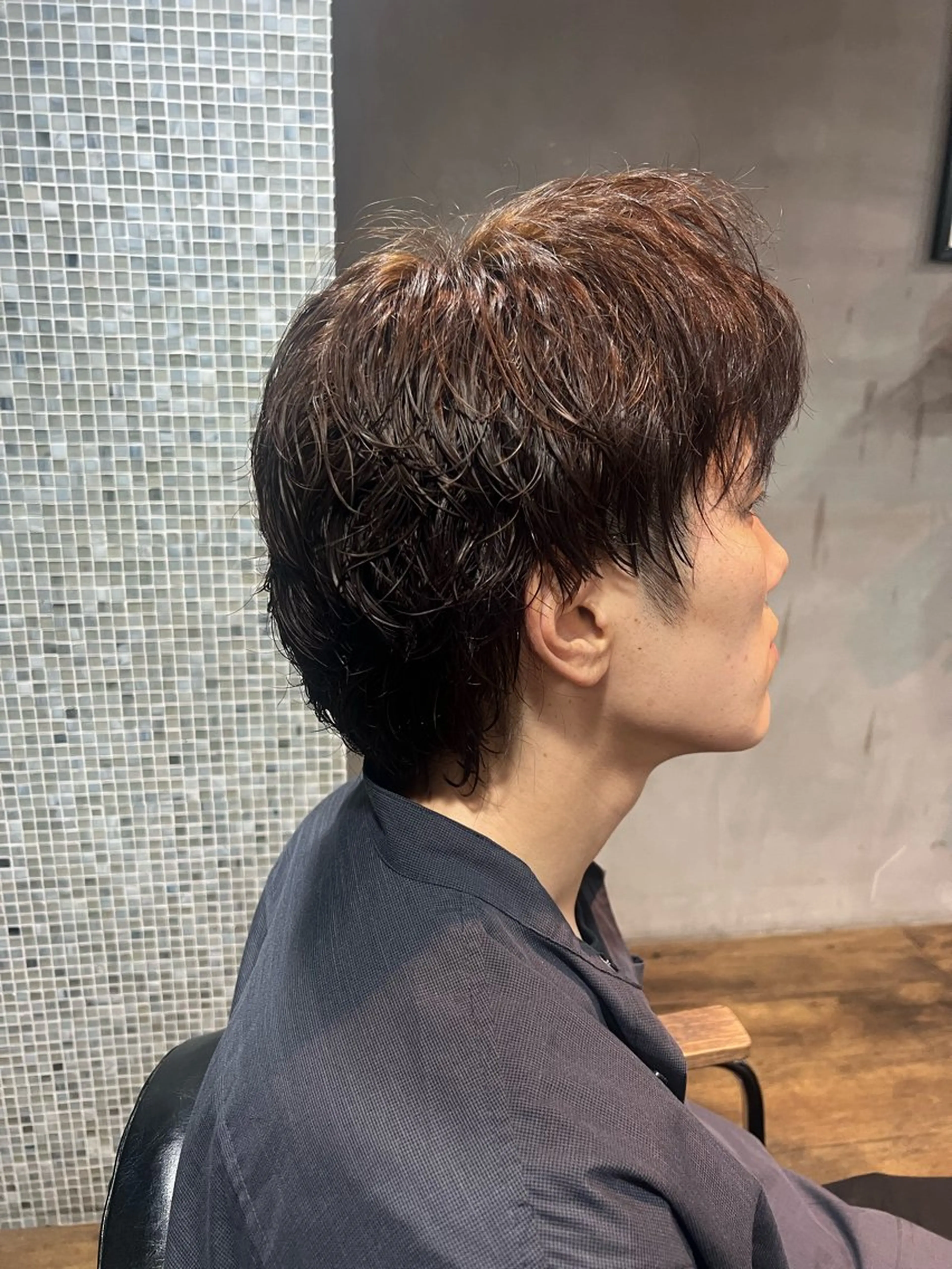 メンズ カット パーマ 脇山 真生のヘアスタイル