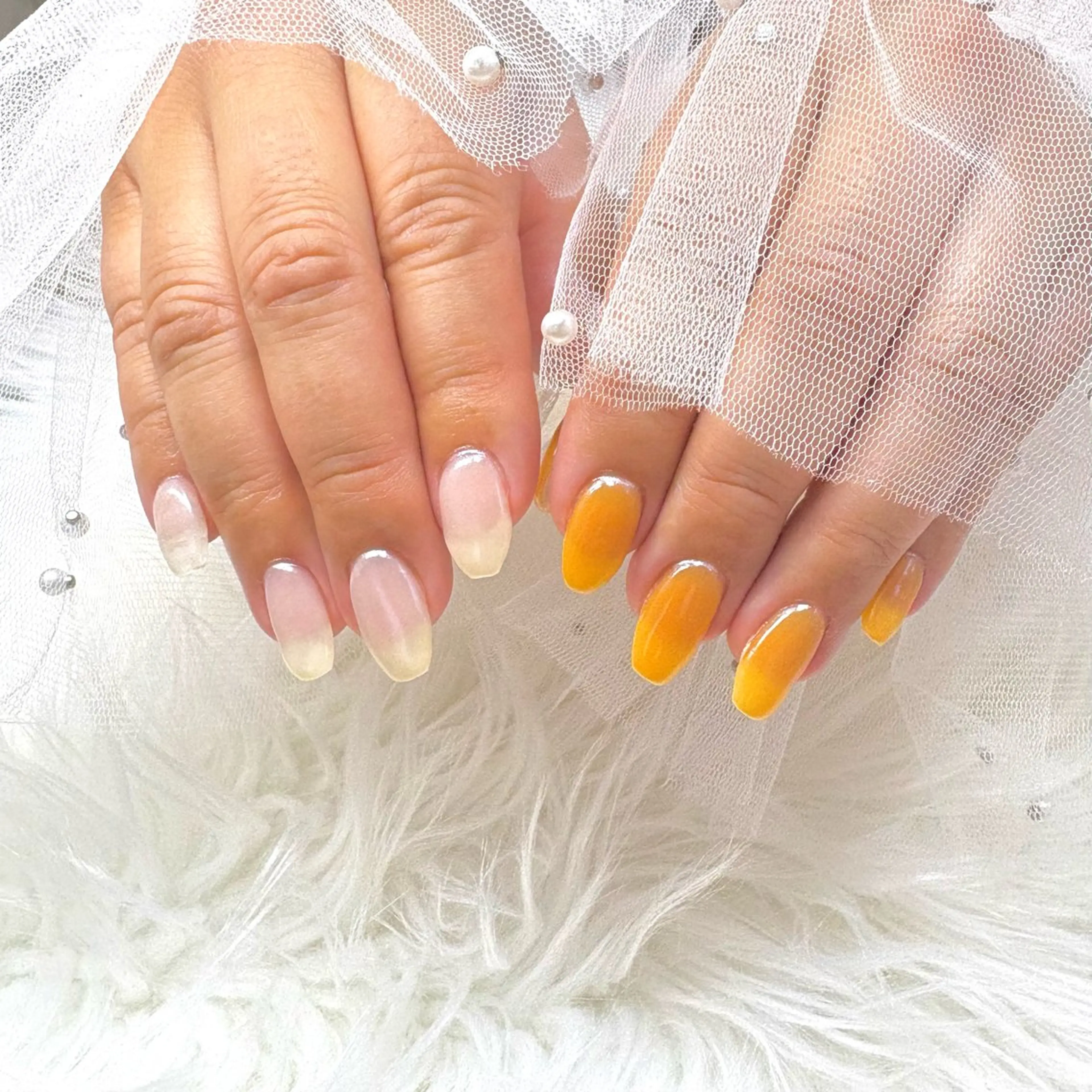 ネイル オーロラネイル ハンドネイル SHINE nail salonのネイルデザイン