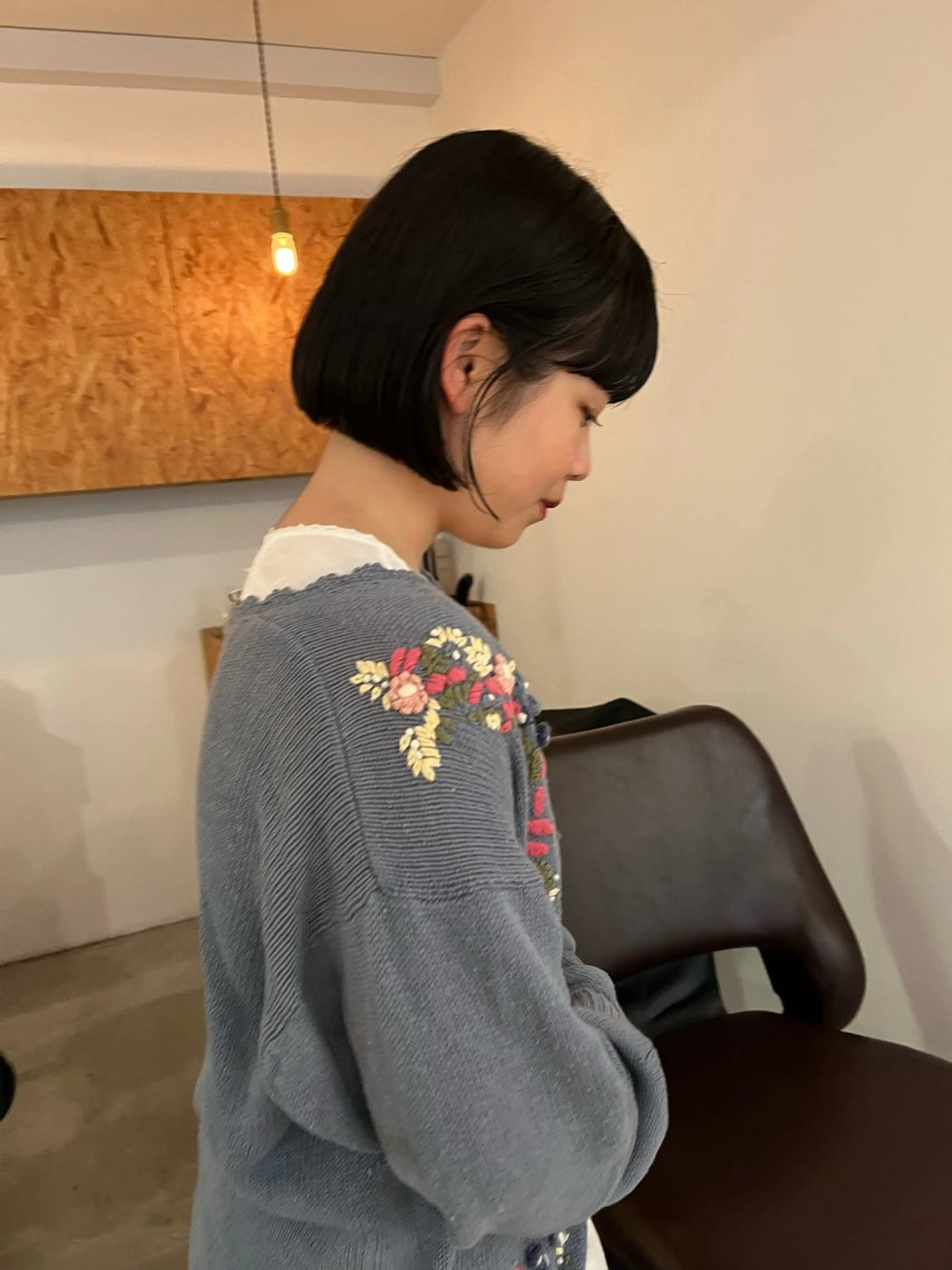 ショート ボブ 暖色/パーマ 🌼クニトウメイのヘアスタイル