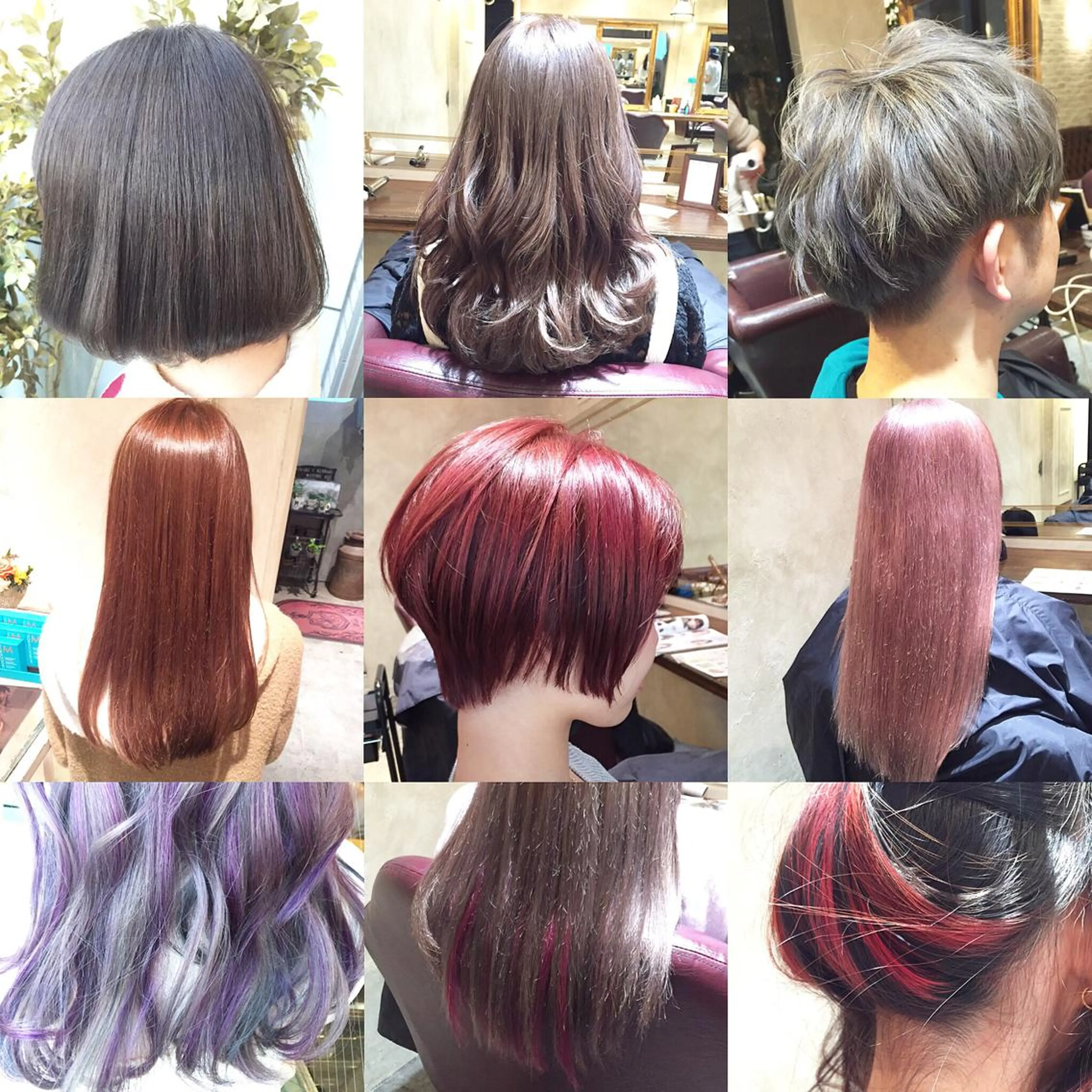 セミロング カラー 露木 啓介のヘアスタイル