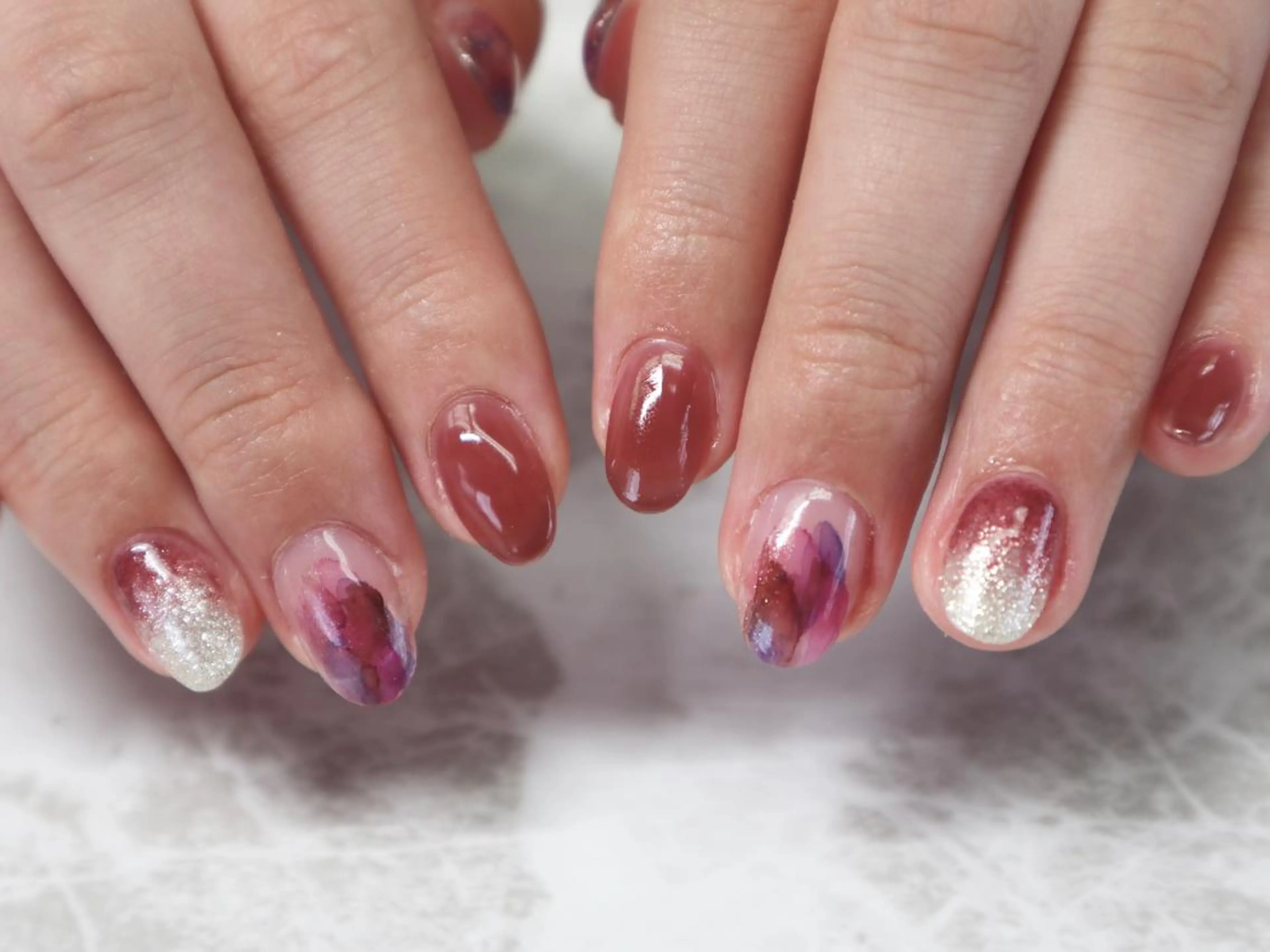 ネイル 長さ出し 小河 仁美のネイルデザイン