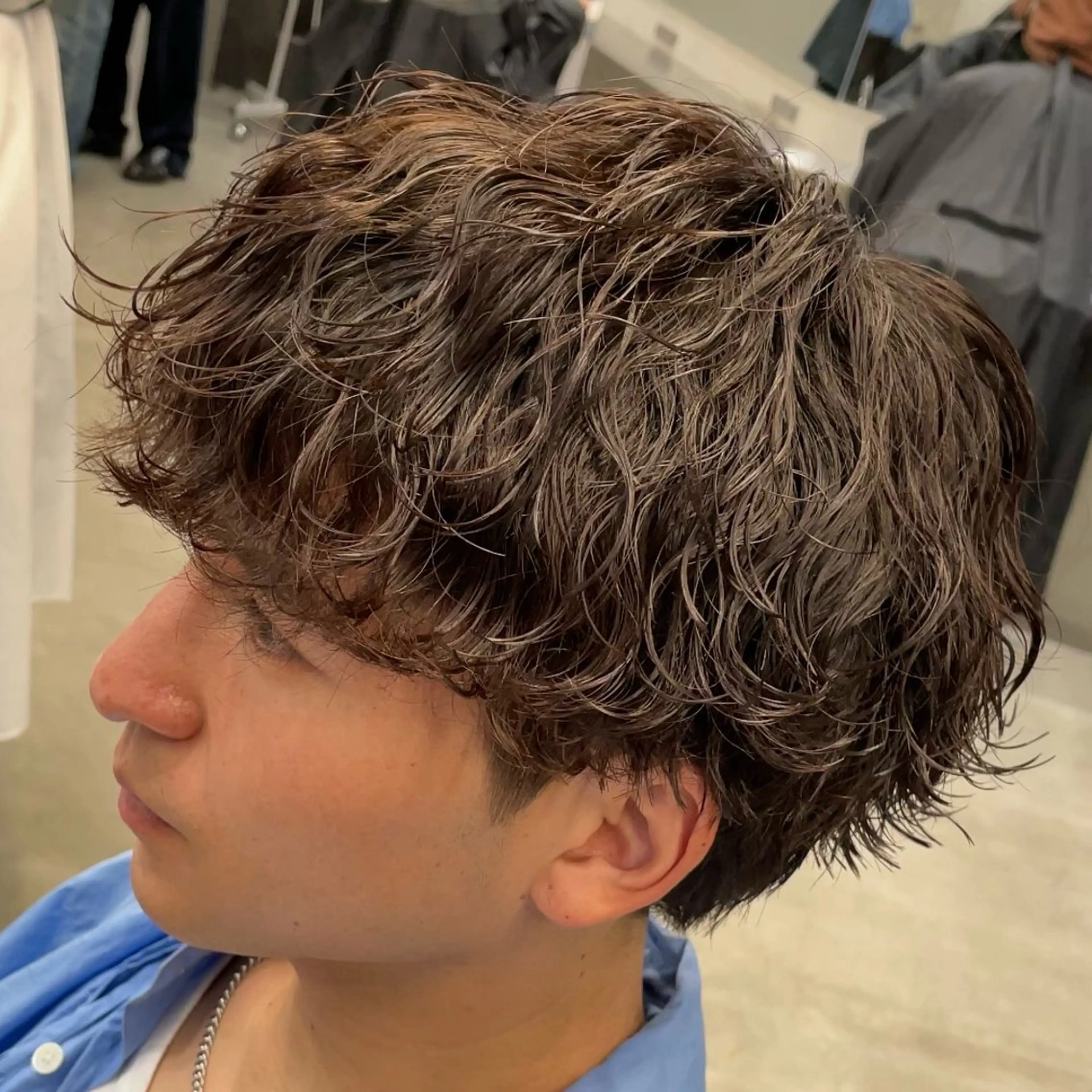 ミディアム パーマ ヘアアレンジ メンズ fifth 石川 凪のヘアスタイル