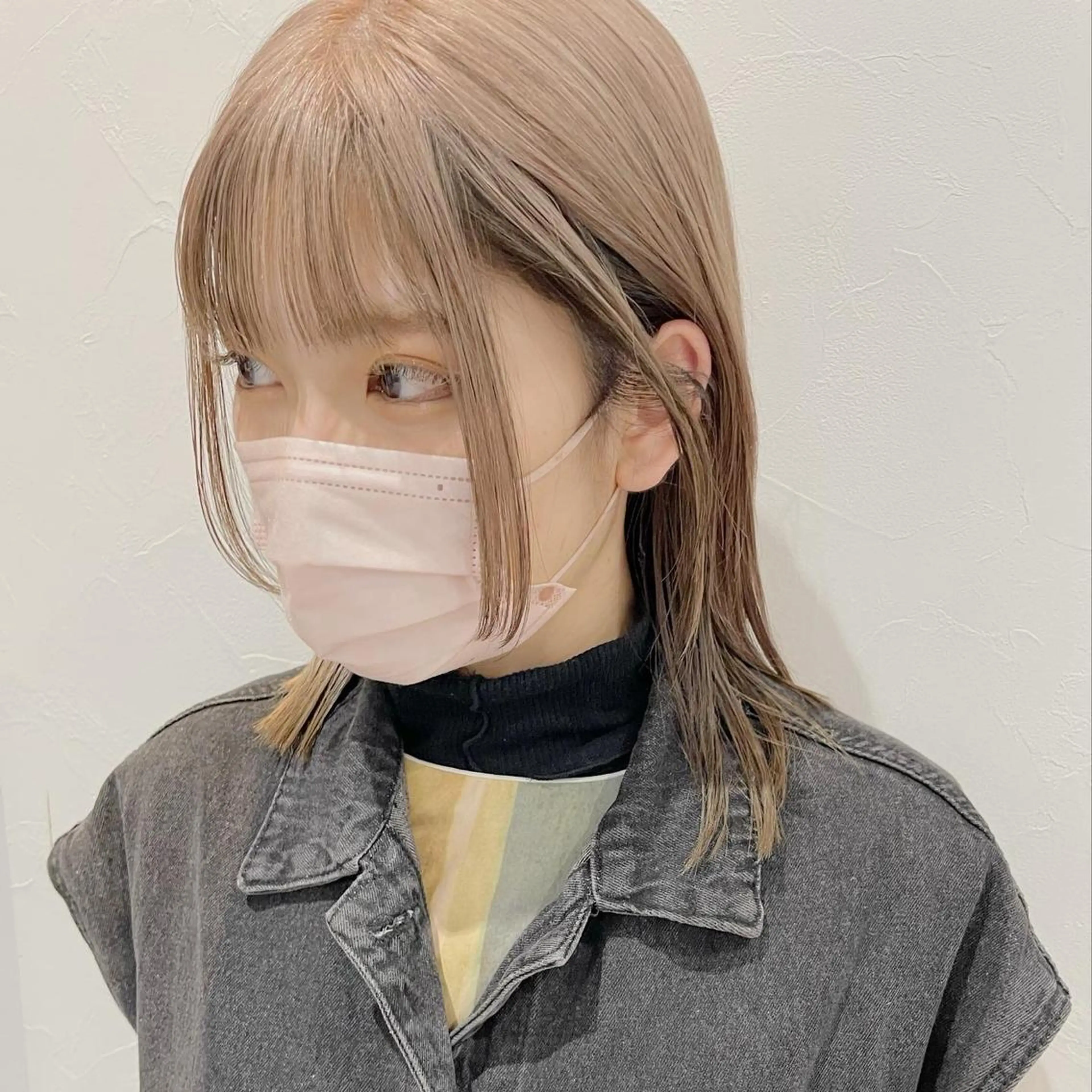 ミディアム カラー たつ/レイヤーカット 顔周り/髪質改善のヘアスタイル