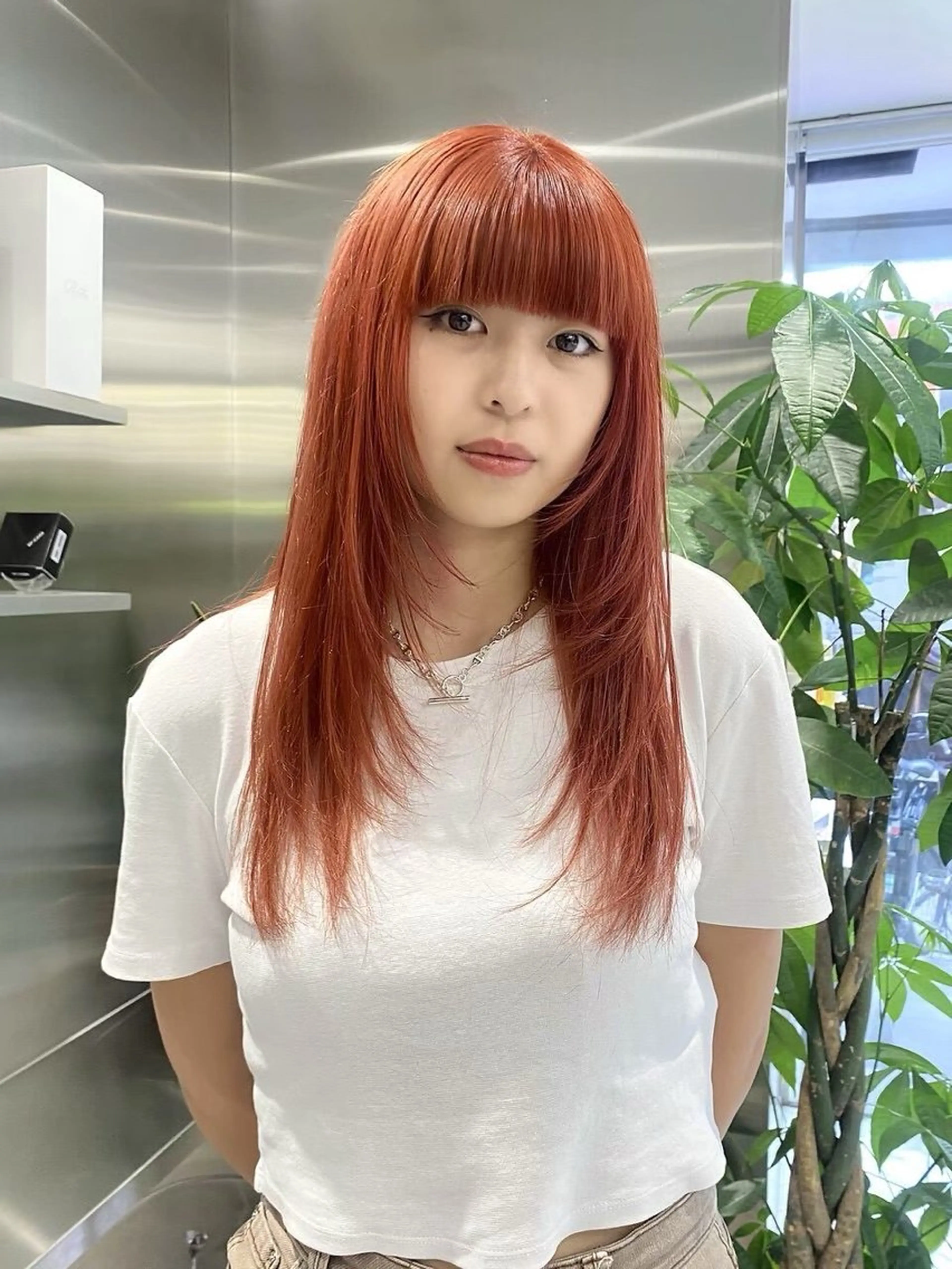 セミロング ヘアカラー SANO YUIのヘアスタイル
