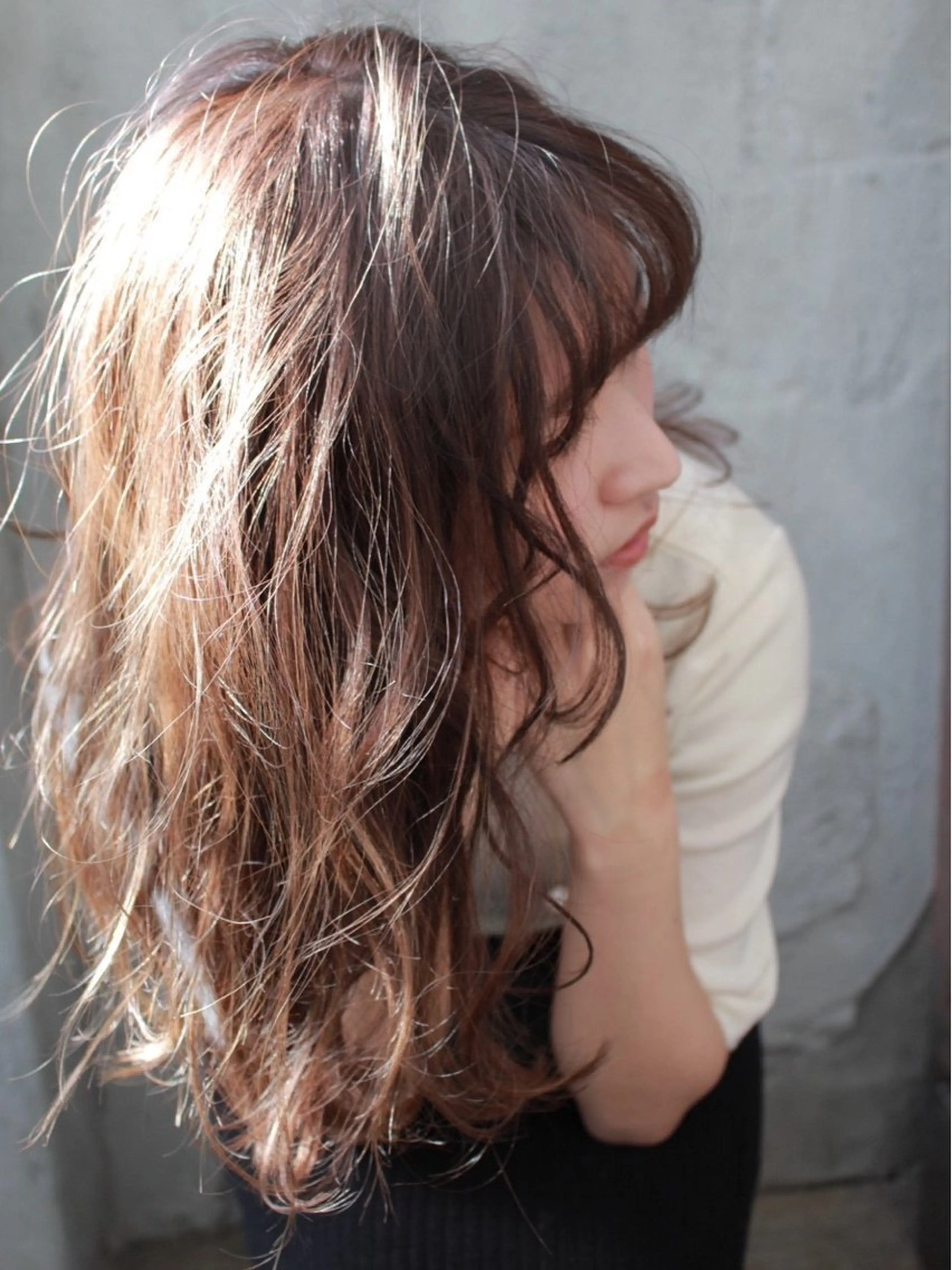 セミロング パーマ セミロングパーマ カット ヘアカラー パーマ 鎌田卓也/髪質改善 /透明感カラーのヘアスタイル