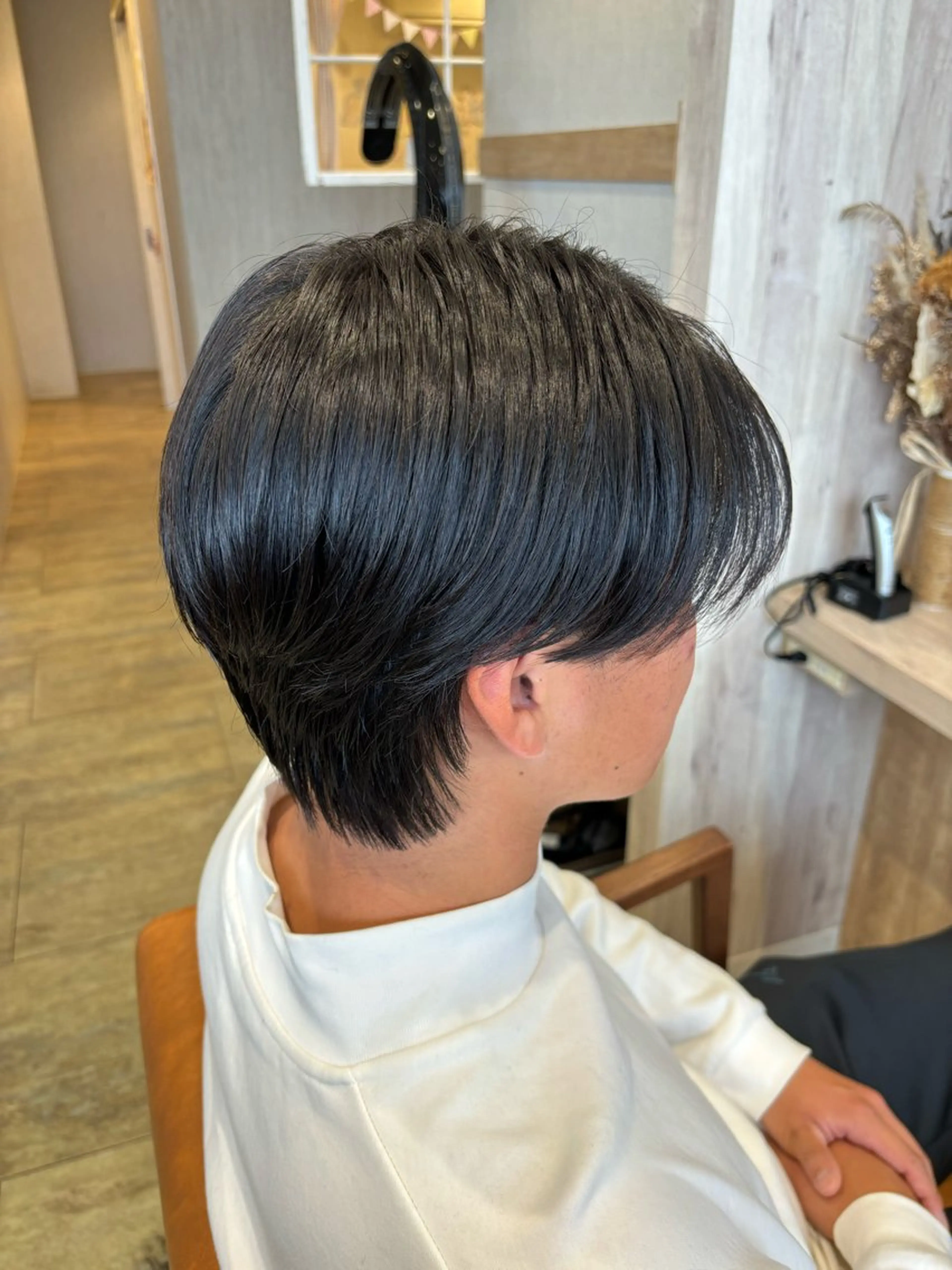 メンズ メンズウルフカット ウルフカット YURINO /ボブ ベージュ/ハイトーンのヘアスタイル