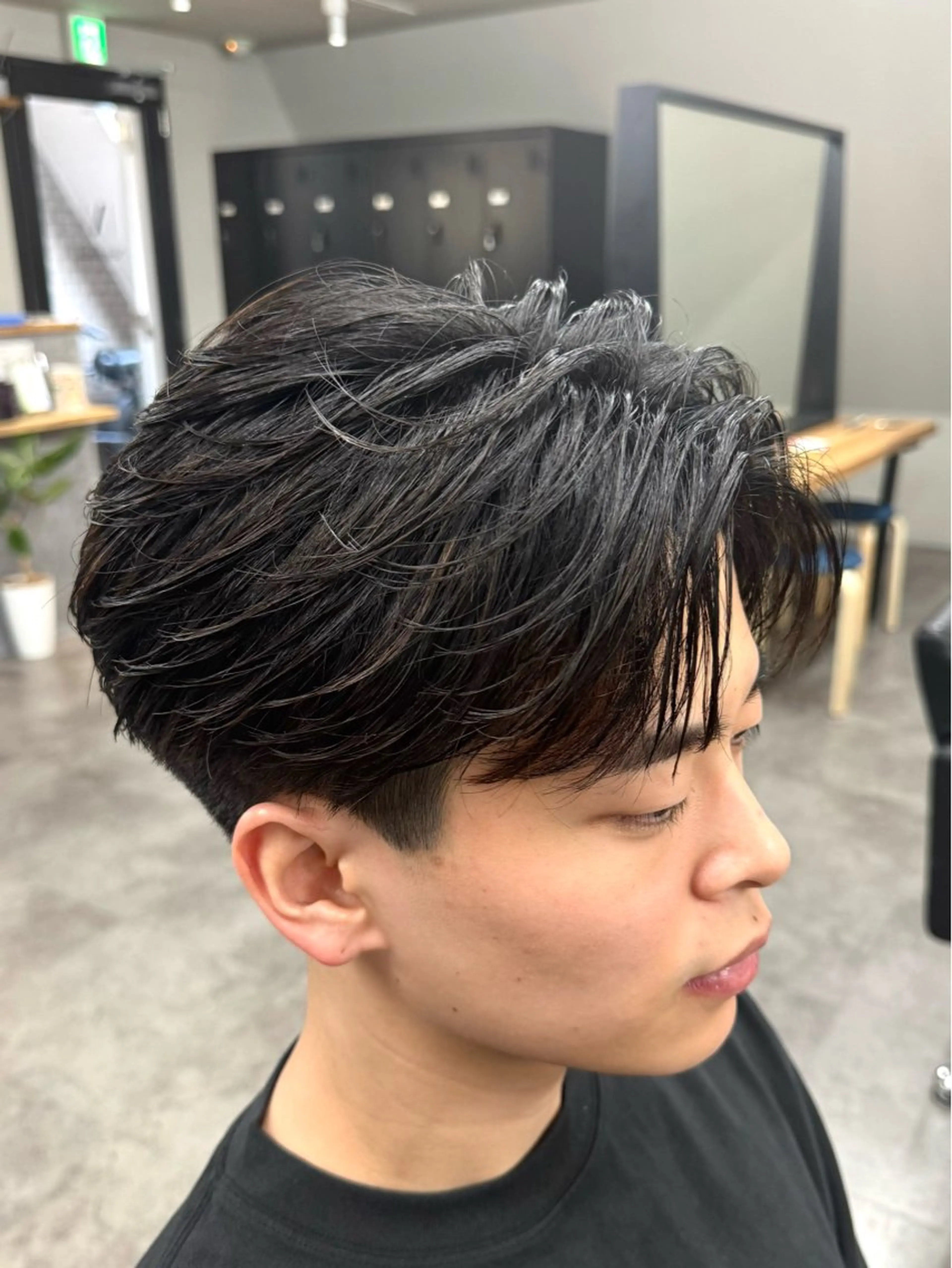 ミディアム 韓国風ヘア カット 立川韓国メンズヘア ニュアンスパーマ安井のヘアスタイル