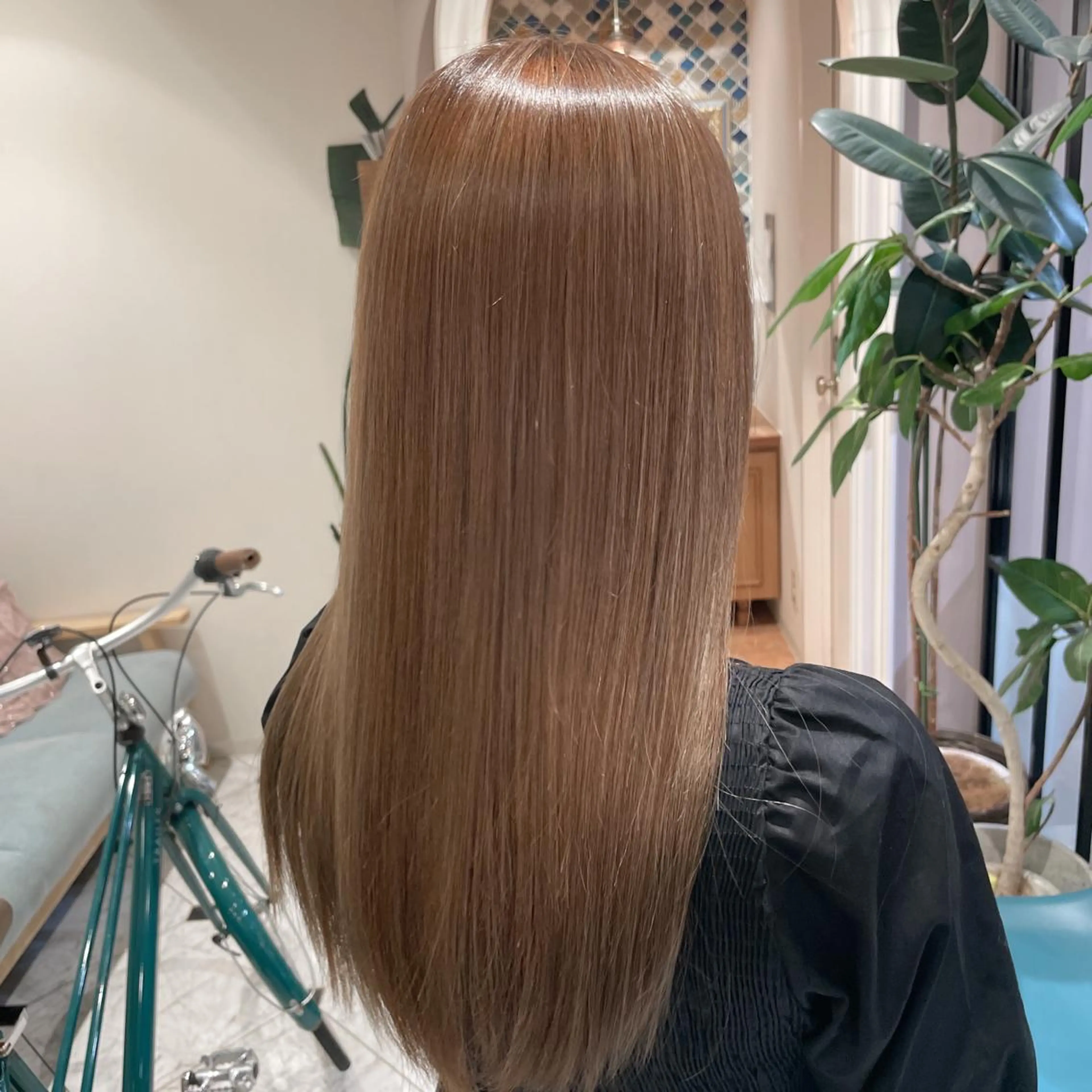 セミロング カラー カット ヘアカラー 縮毛矯正 トリートメント レイヤー/韓国ヘア 縮毛矯正🫧鈴木颯のヘアスタイル