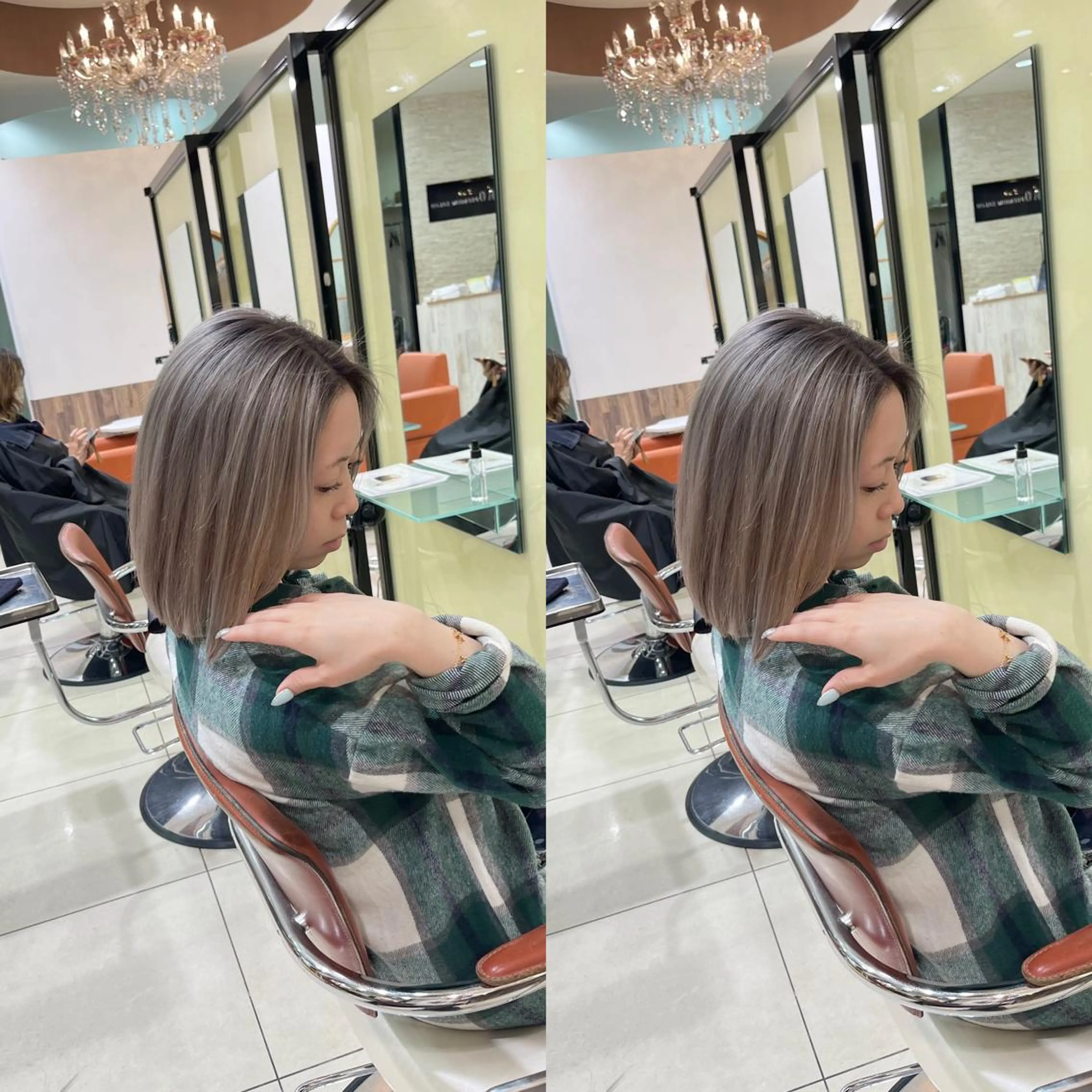 ショート ヘアカラー Y Uのヘアスタイル