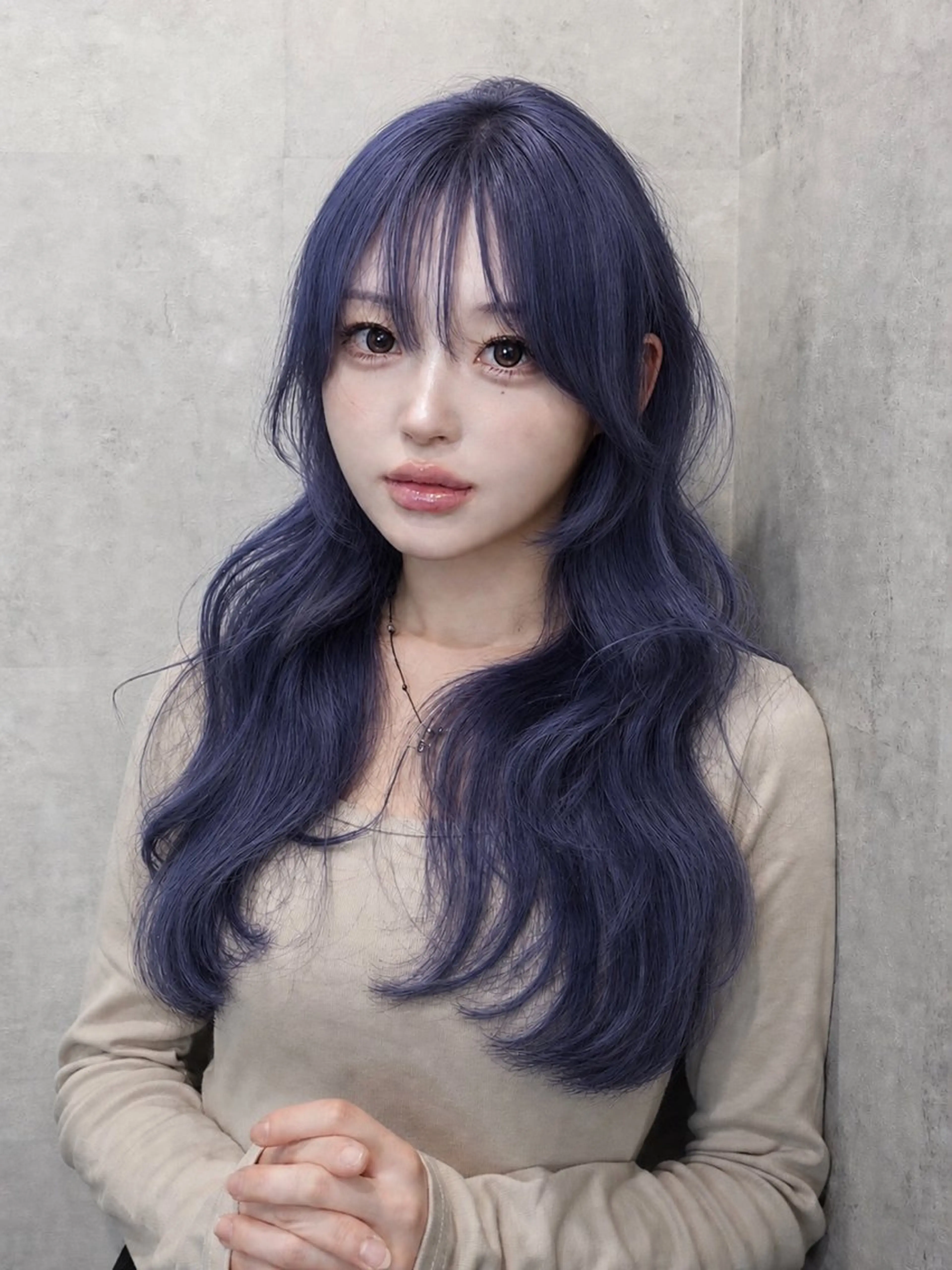 ロング カラー ヘアカラー 🦋韓国ヘア💙 ハイトーンRUNAのヘアスタイル
