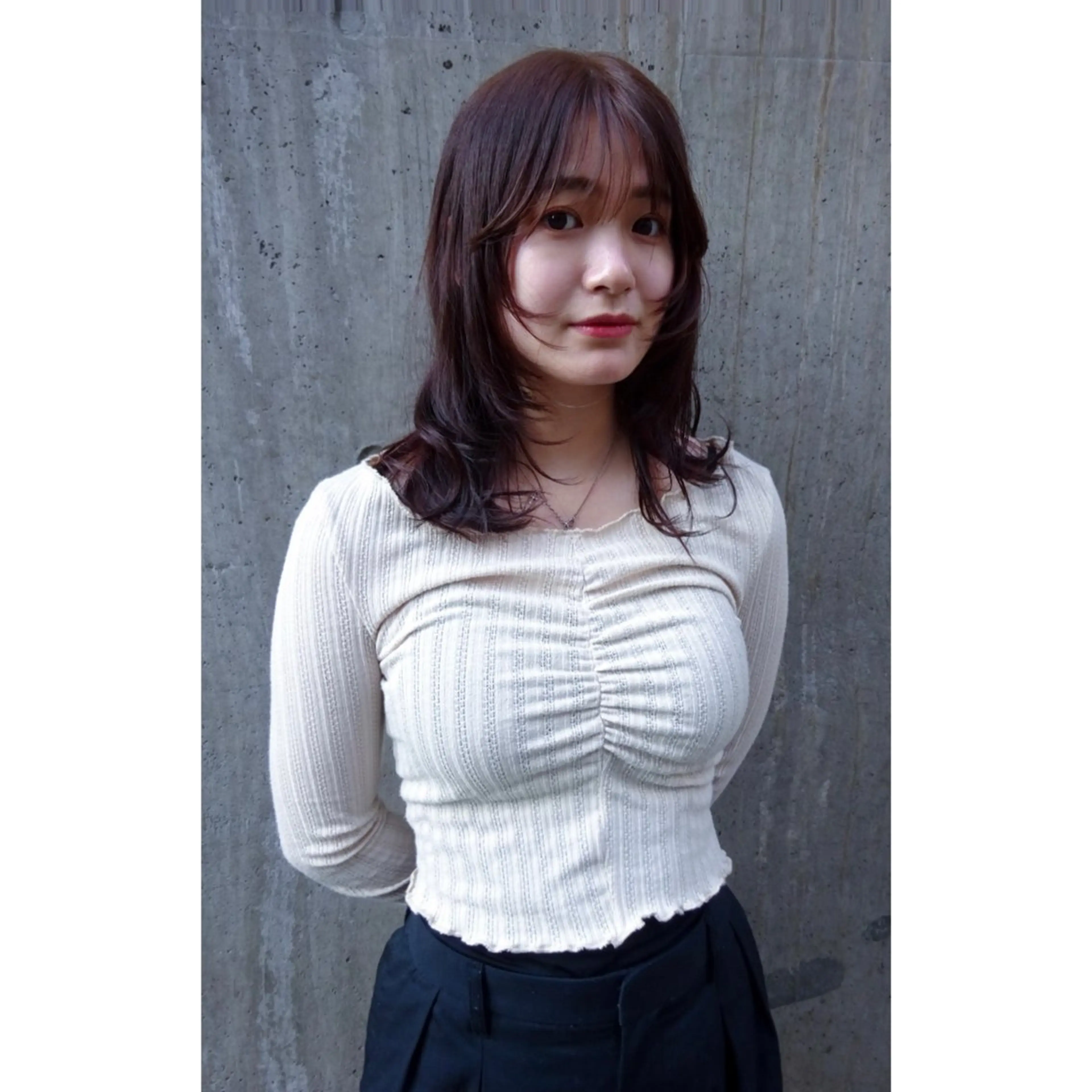 ミディアム カット ヘアカラー 【NIU】 wakakoのヘアスタイル