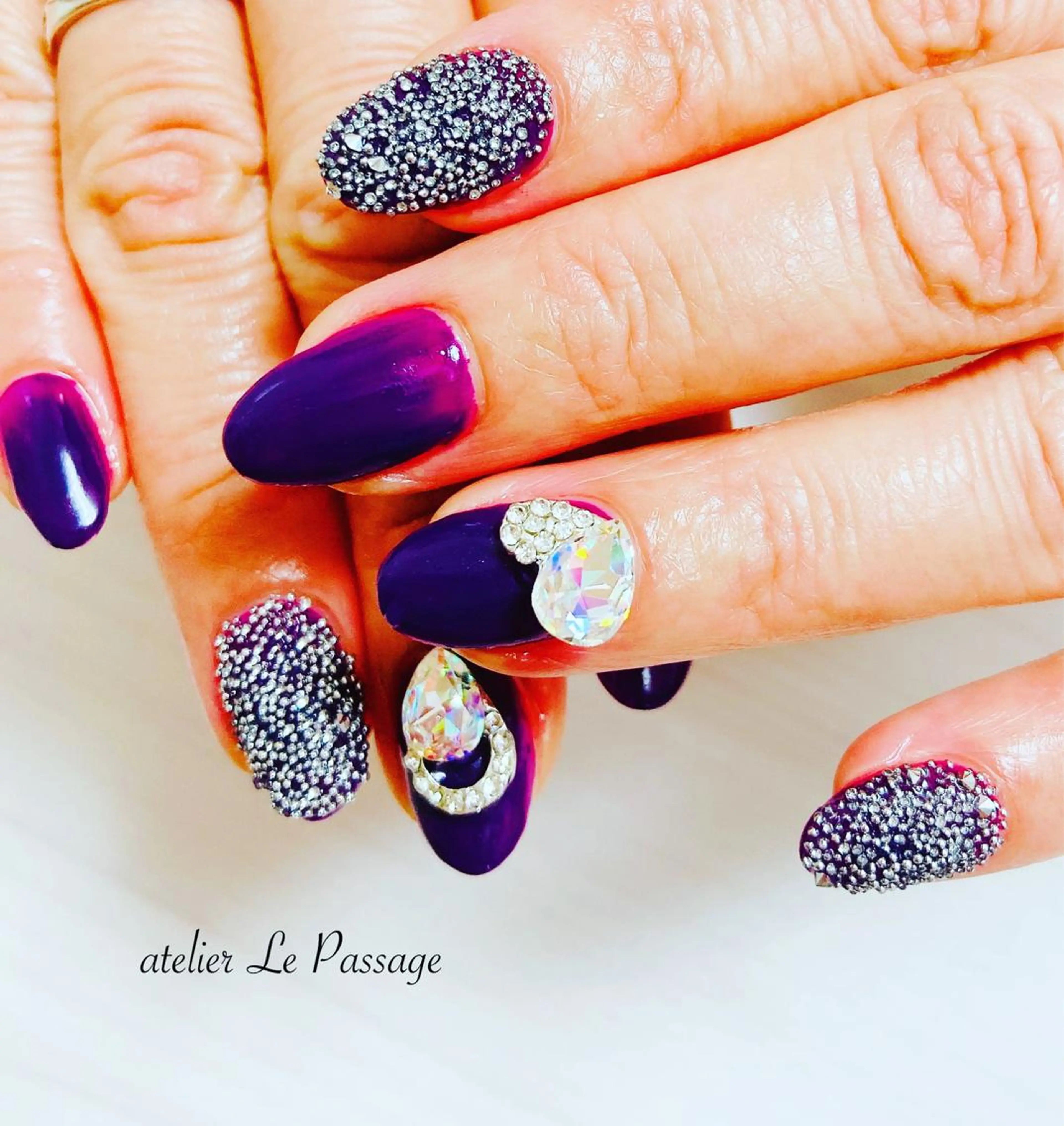 ネイル ジェルネイル キラキラネイル ラメ(グリッター) ニュアンスネイル オフィスネイル h nakatsukaのネイルデザイン