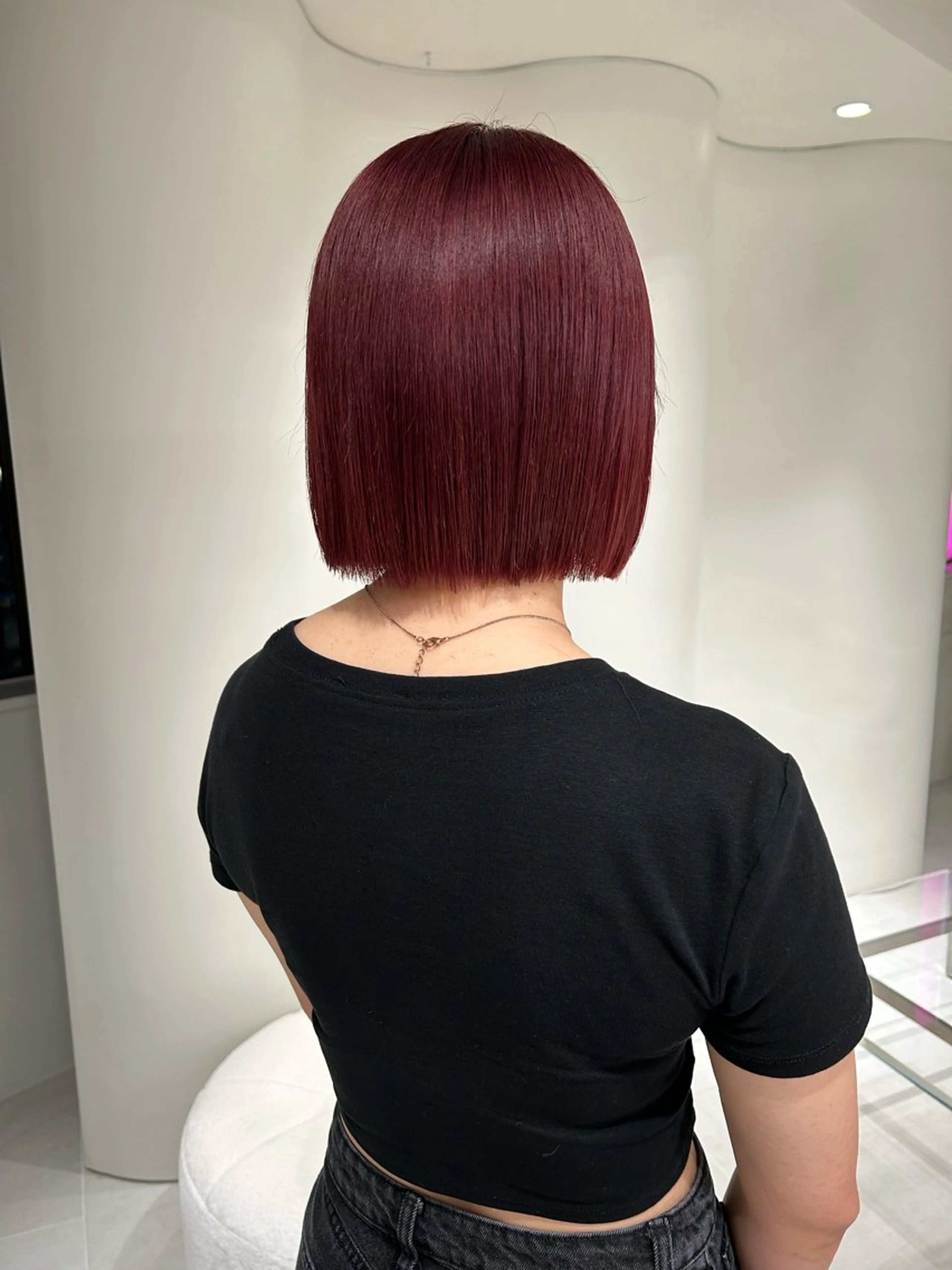 ショート カラー ブリーチ レッドカラー カット ヘアカラー 海外レイヤー /NAGISAのヘアスタイル