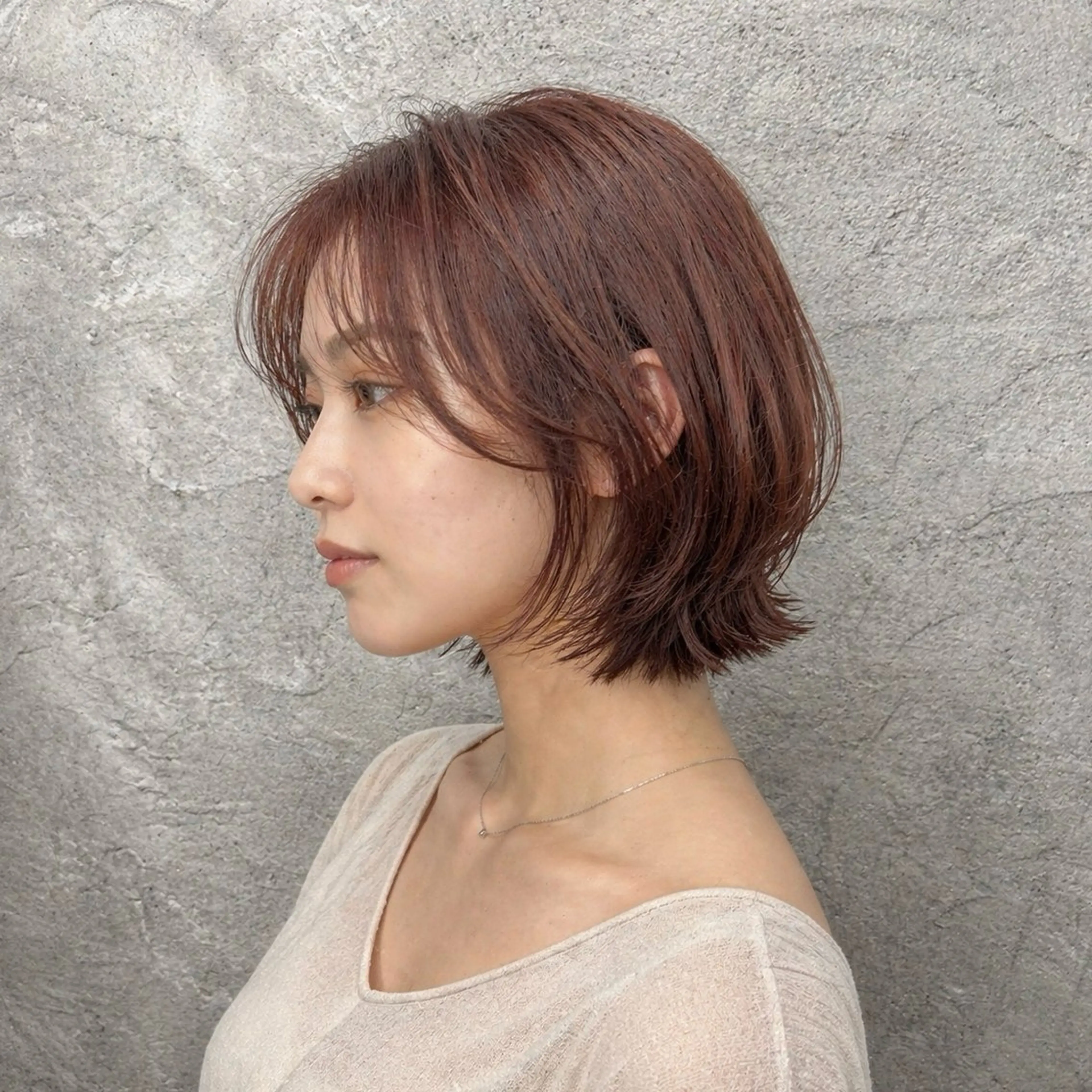 ショート 小島 咲音/艶カラー /レイヤー/縮毛矯正のヘアスタイル