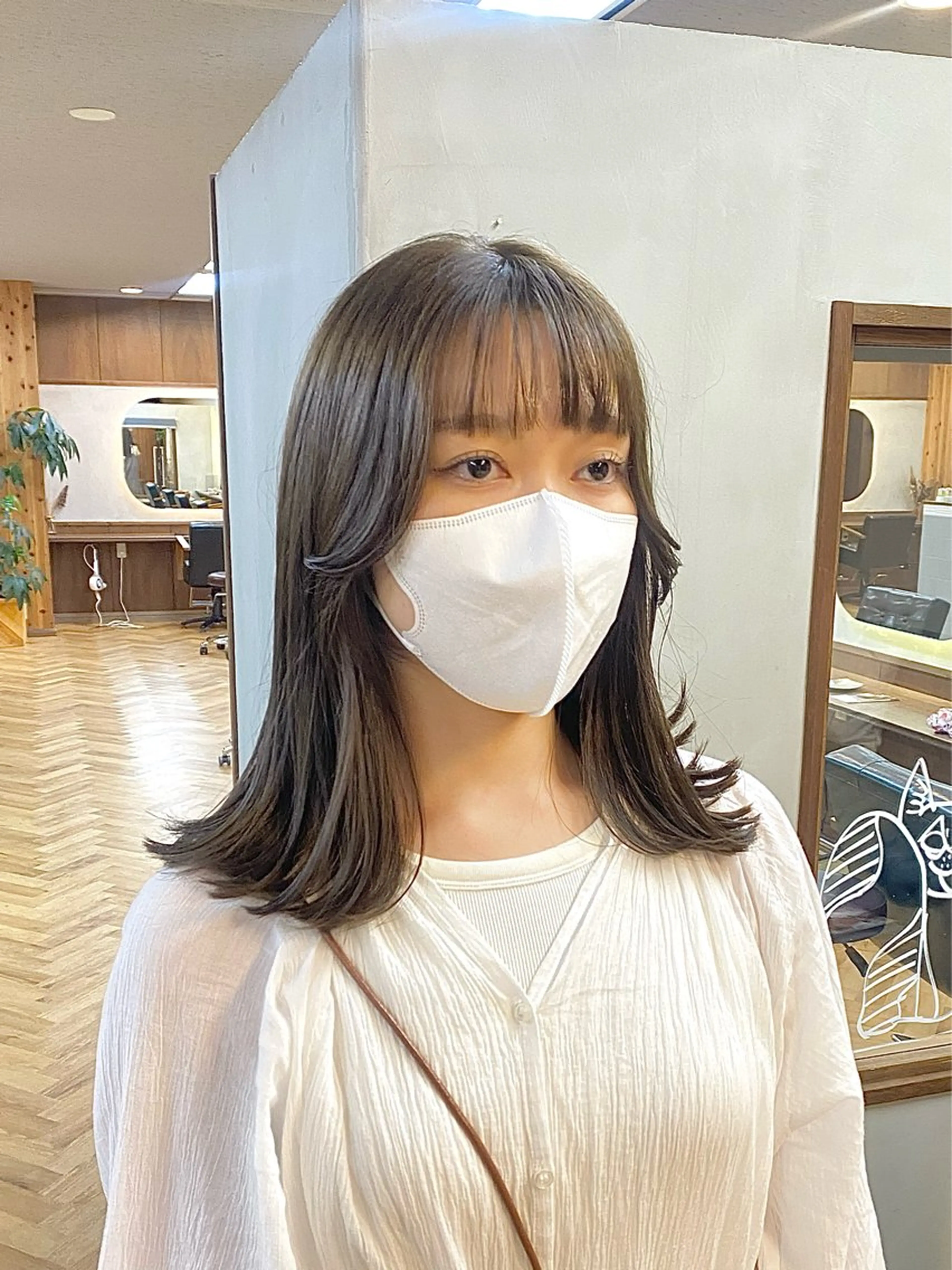 ミディアム カラー パーマ ヘアアレンジ ブリーチ ブリーチなしカラー カット ヘアカラー トリートメント ハル🌸柔色/ ブリーチなし/艶髪のヘアスタイル