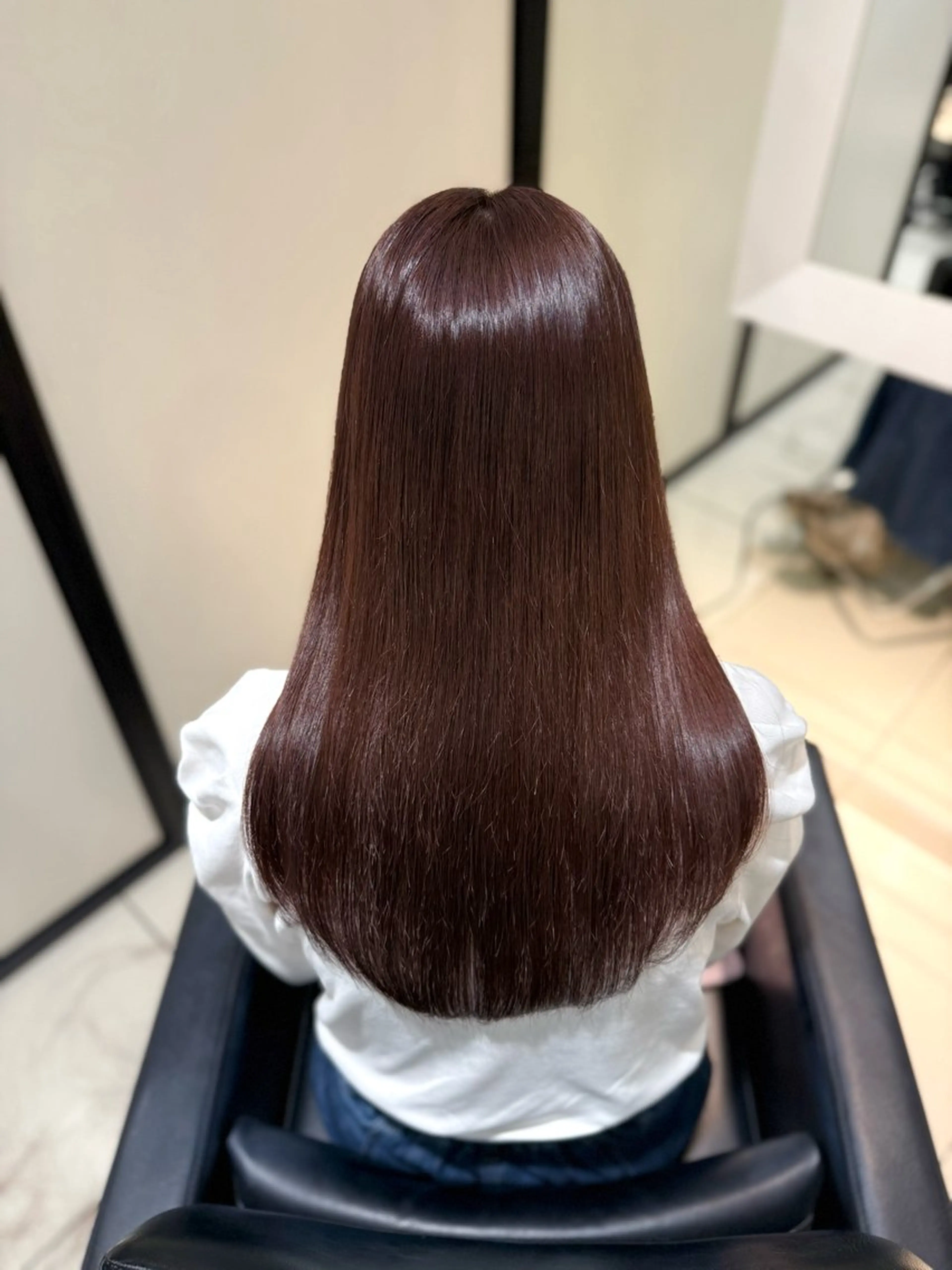 ロング カラー ブラウンカラー ピンクカラー ピンクブラウン カット ヘアカラー トリートメント グレージュ/レイヤー /韓国ヘア/RISAのヘアスタイル