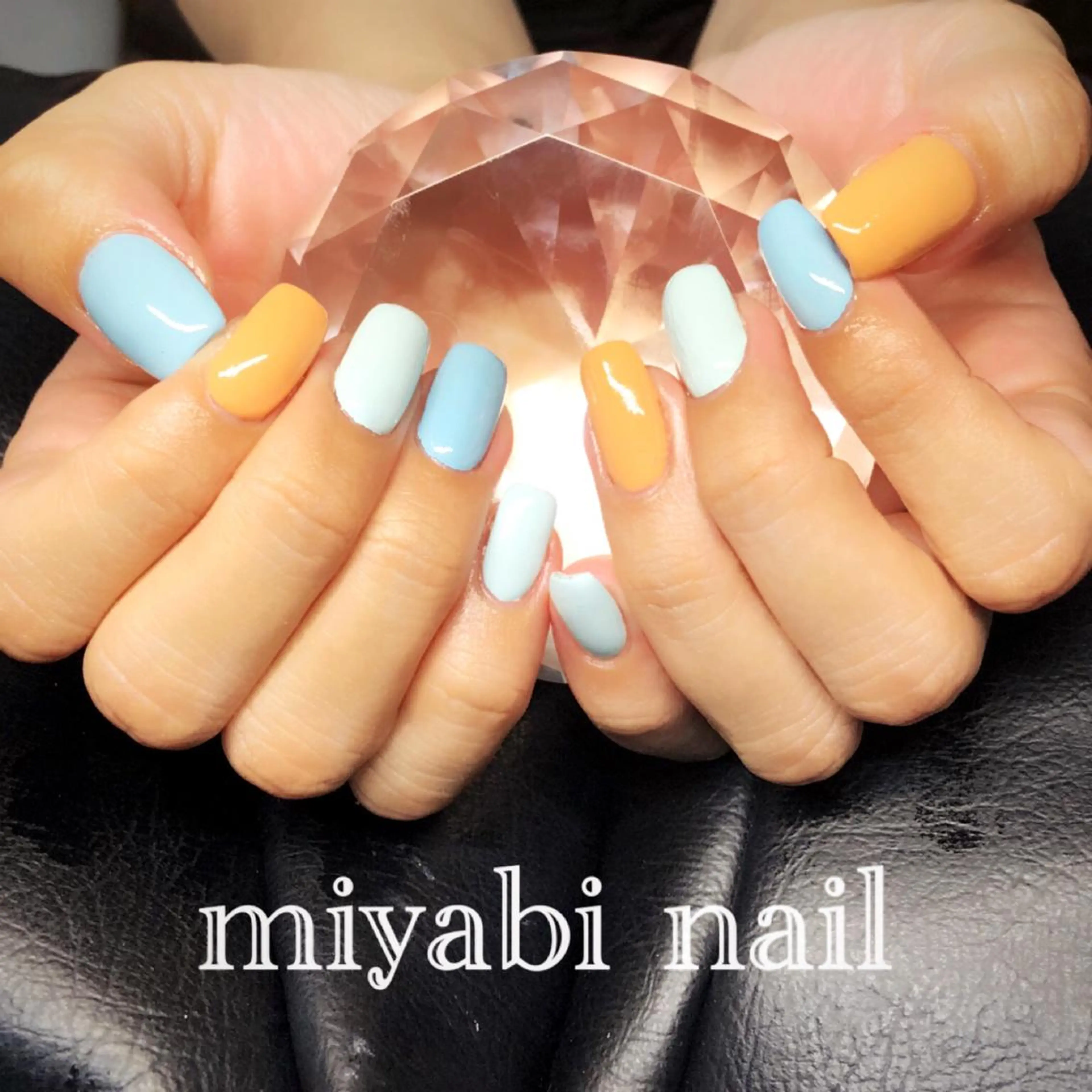 ネイル ジェルネイル ワンカラーネイル シンプルネイル ハンドネイル miyabi nail 桂川駅近くのネイルデザイン