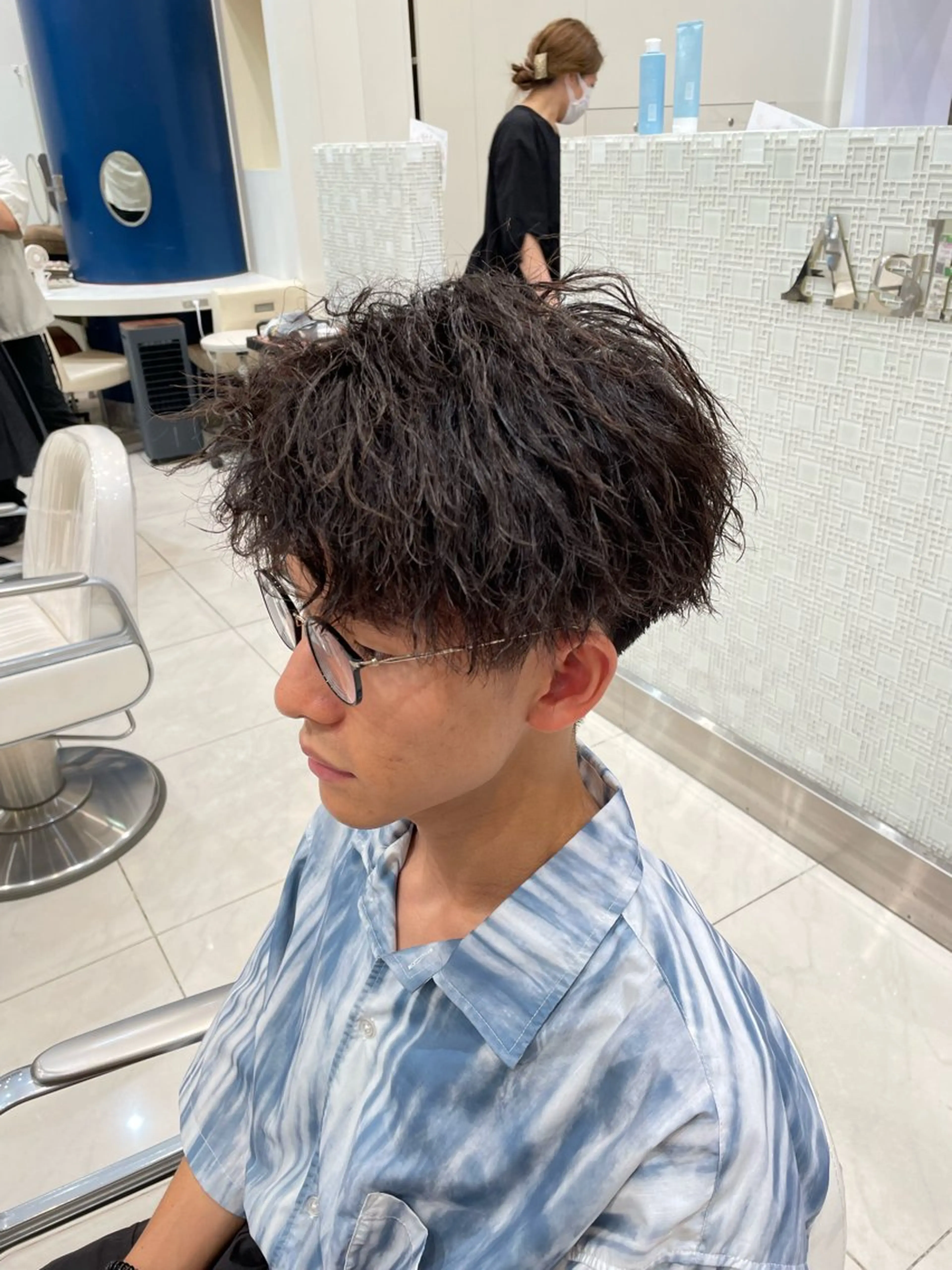 ショート パーマ メンズ カット パーマ トリートメント メンズパーマ特化 真栄平有希のヘアスタイル