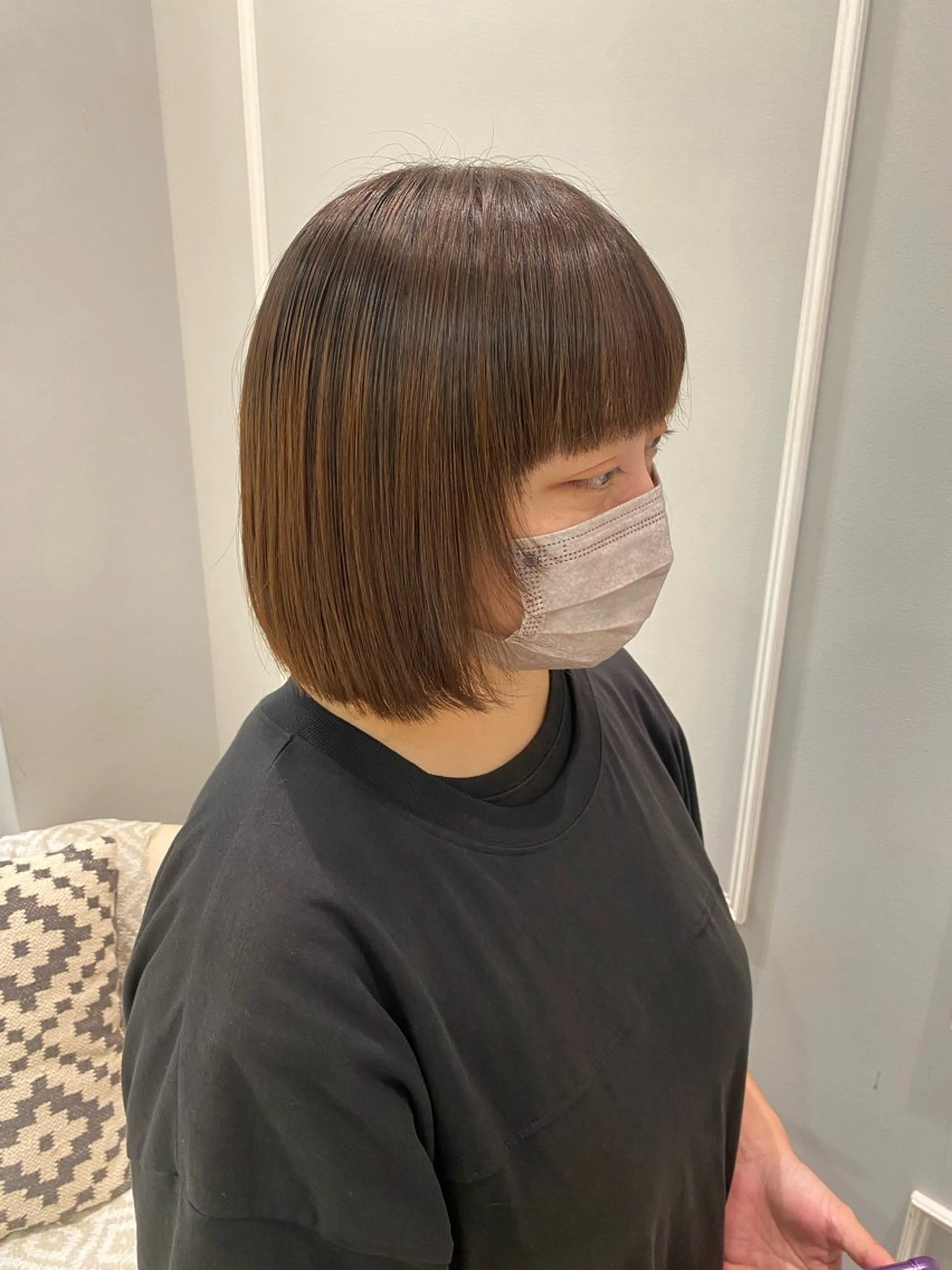 ショート ボブ レイヤーカット 韓国ヘア🍒渡辺 咲🍒のヘアスタイル