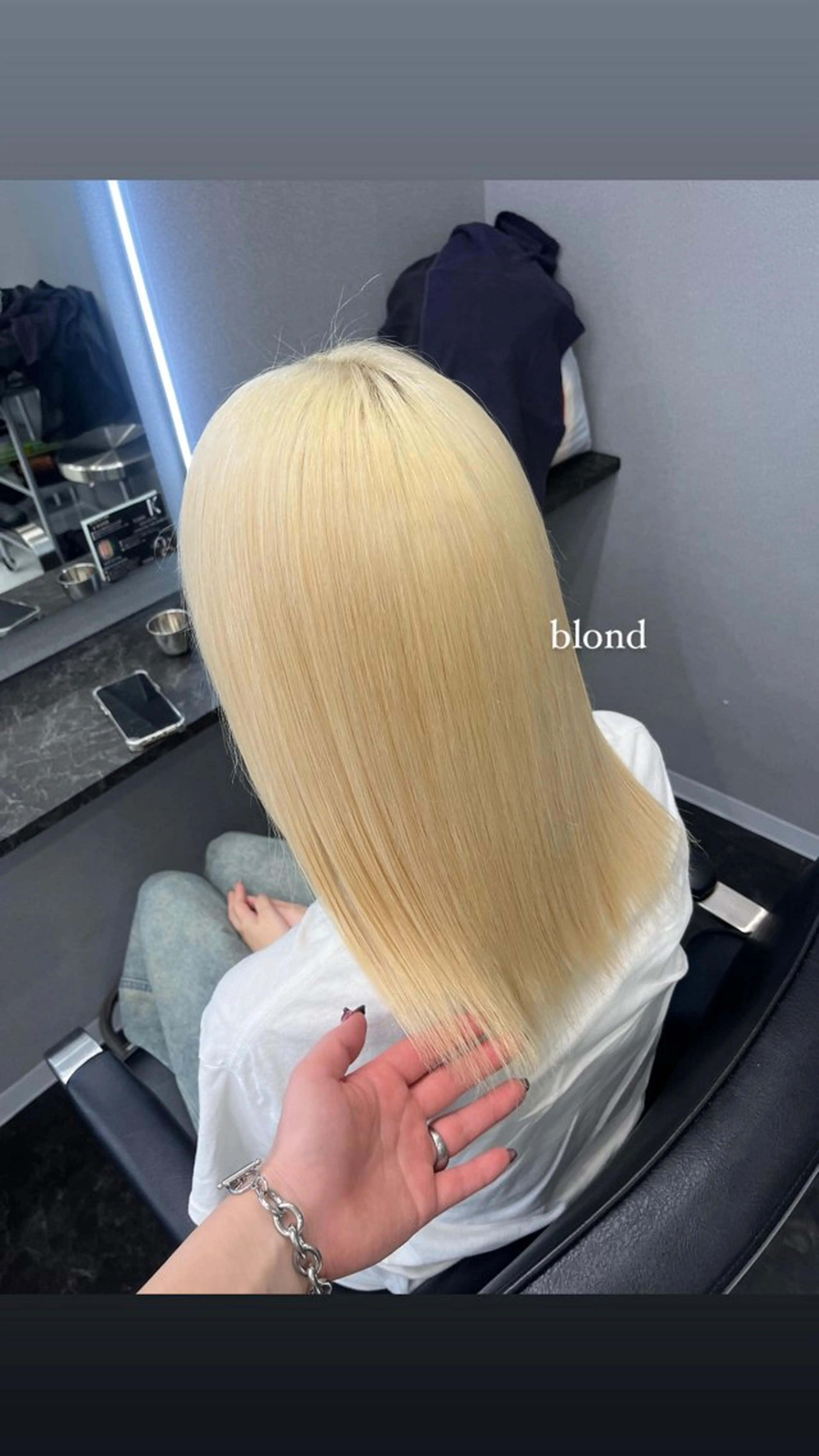 ミディアム カラー ヘアアレンジ ヘアカラー トリートメント ヘアセット ハイトーン/透明感 髪質改善/rinaのヘアスタイル