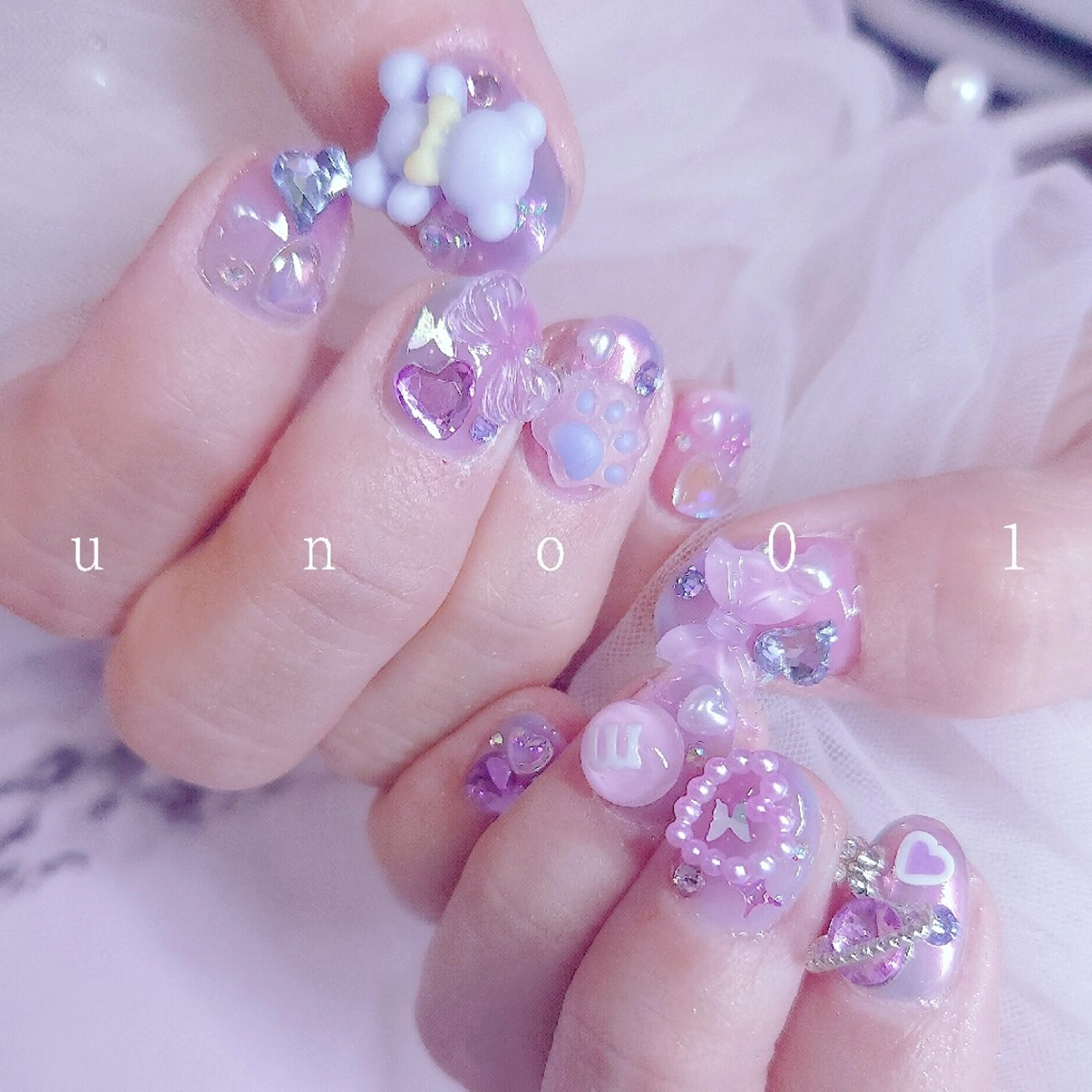 ネイル ハンドネイル 梅田🦄中崎町🩵 u n o 0 1のネイルデザイン