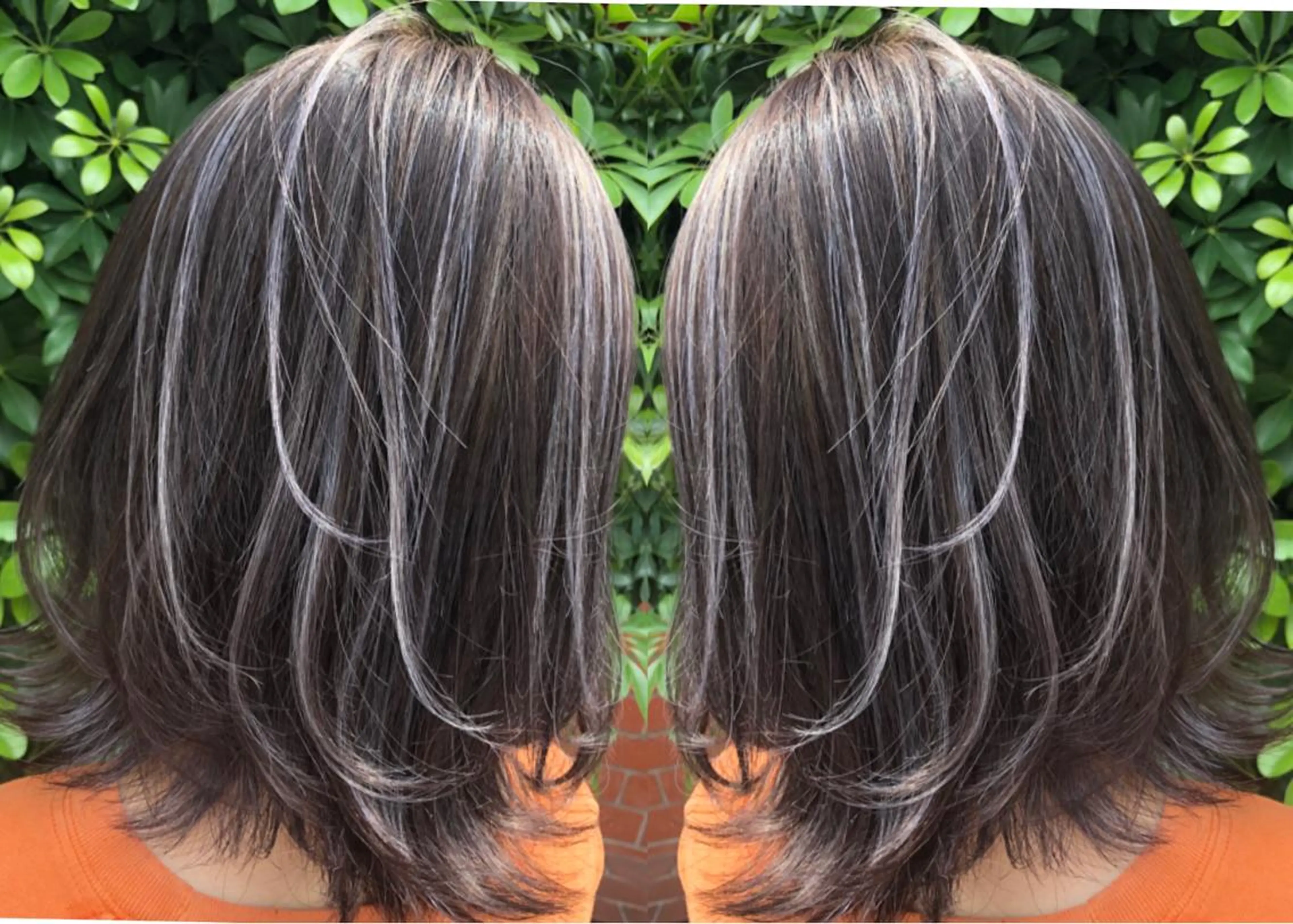 セミロング カラー アッシュ ブリーチ ハイライトカラー ハイライト カット ヘアカラー トリートメント Che'ri所属・海外レイヤー/ レイヤーカット/和田のヘアスタイル