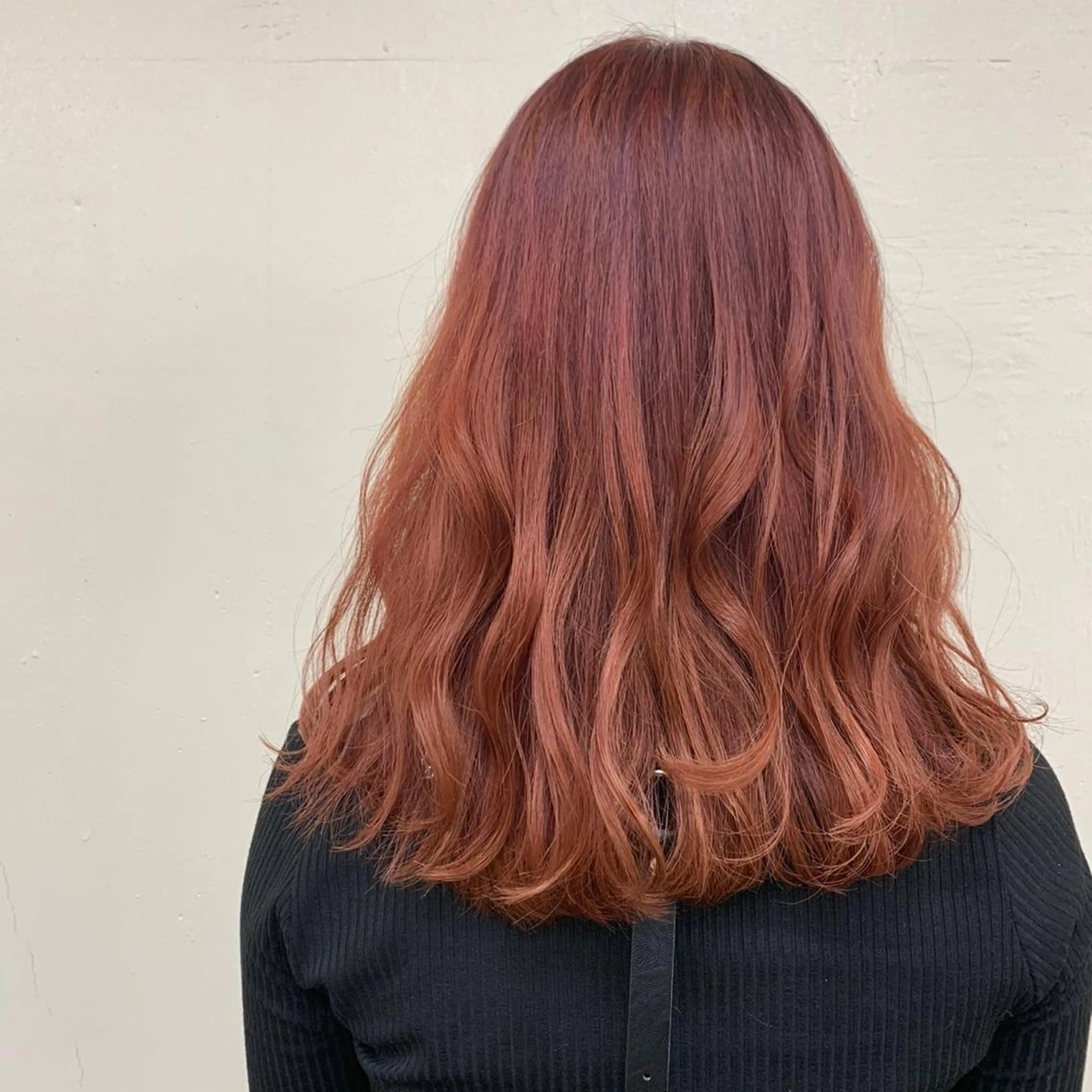 セミロング カラー ベージュカラー オレンジ オレンジベージュ 大田吏晃❤️‍🔥 美髪特化のヘアスタイル