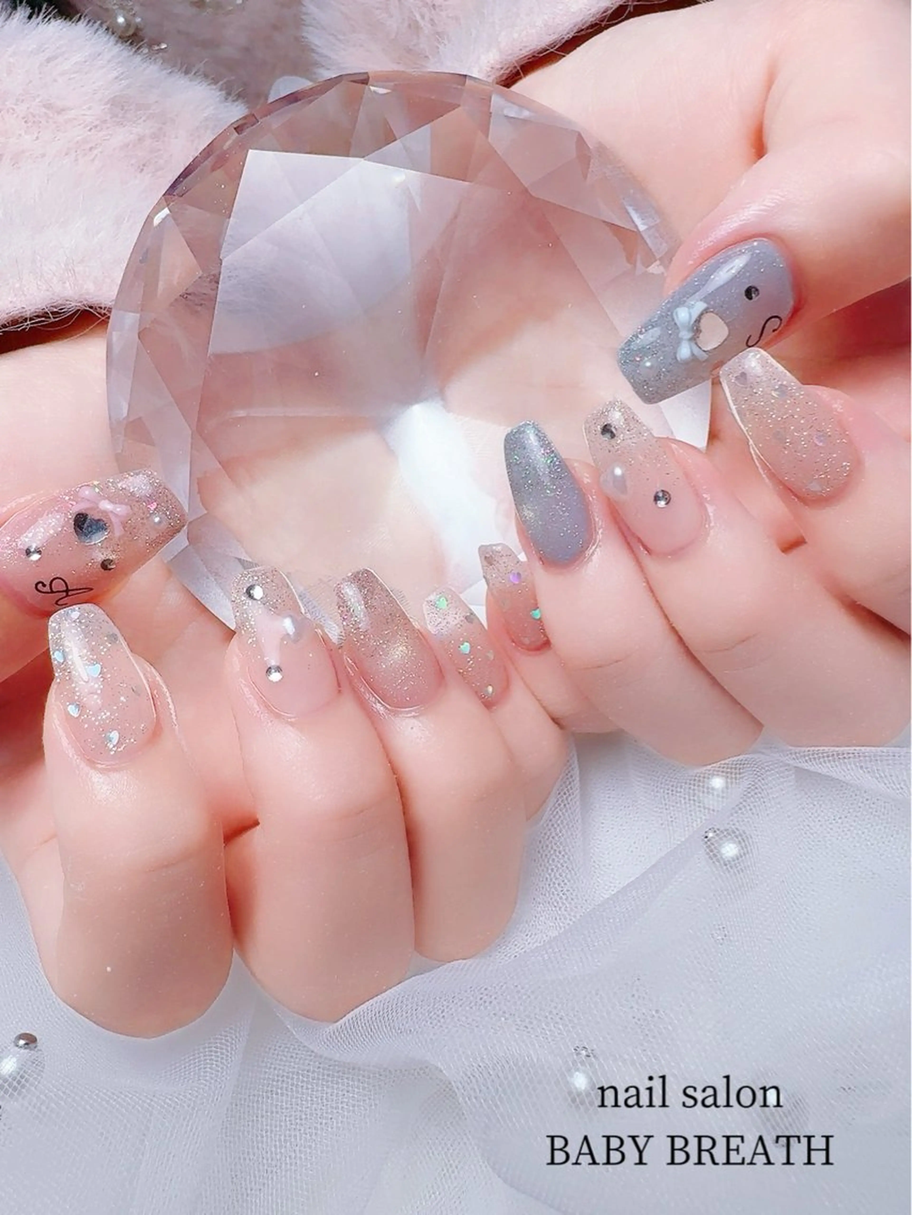 ネイル アートネイル フラッシュネイル フットネイル グラデーション ラメ(グリッター) ハンドネイル y natsumiのネイルデザイン