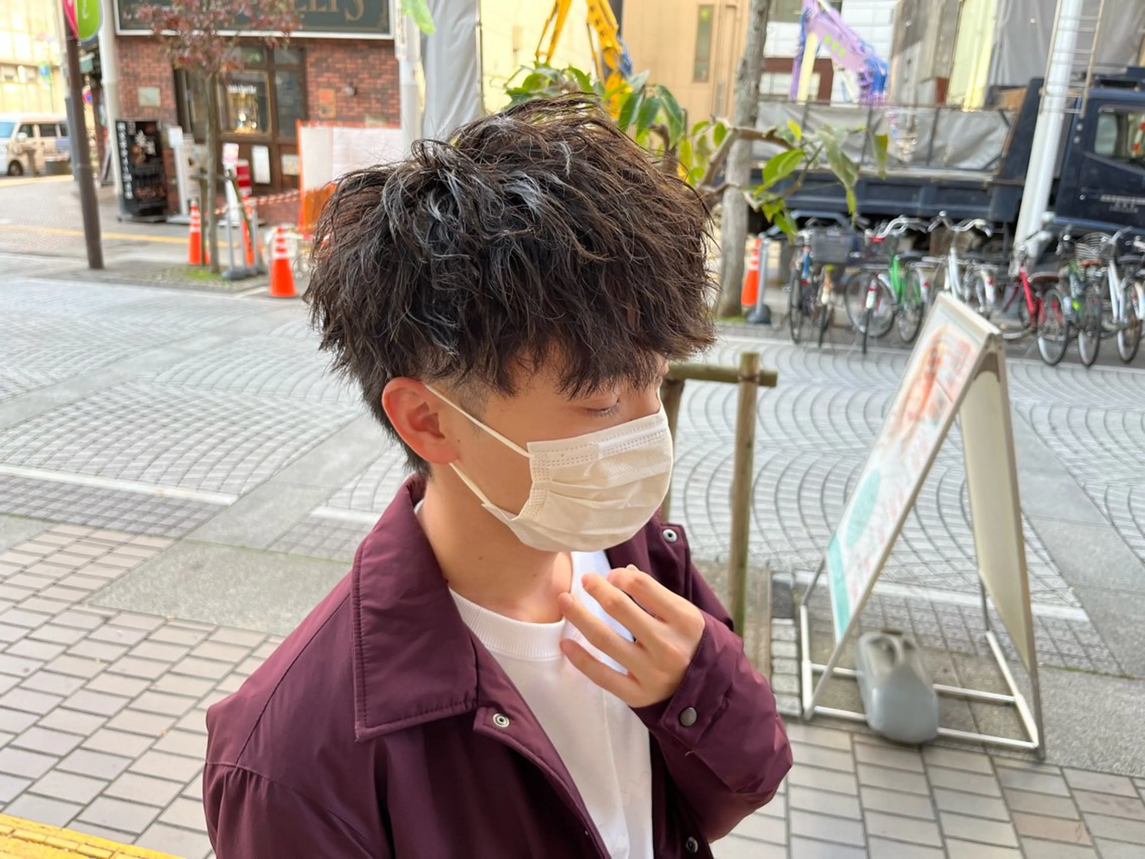 パーマ メンズ メンズパーマ ツイストスパイラルパーマ スパイラルパーマ カット パーマ 【Earth平塚】 パーマ　のくびのヘアスタイル