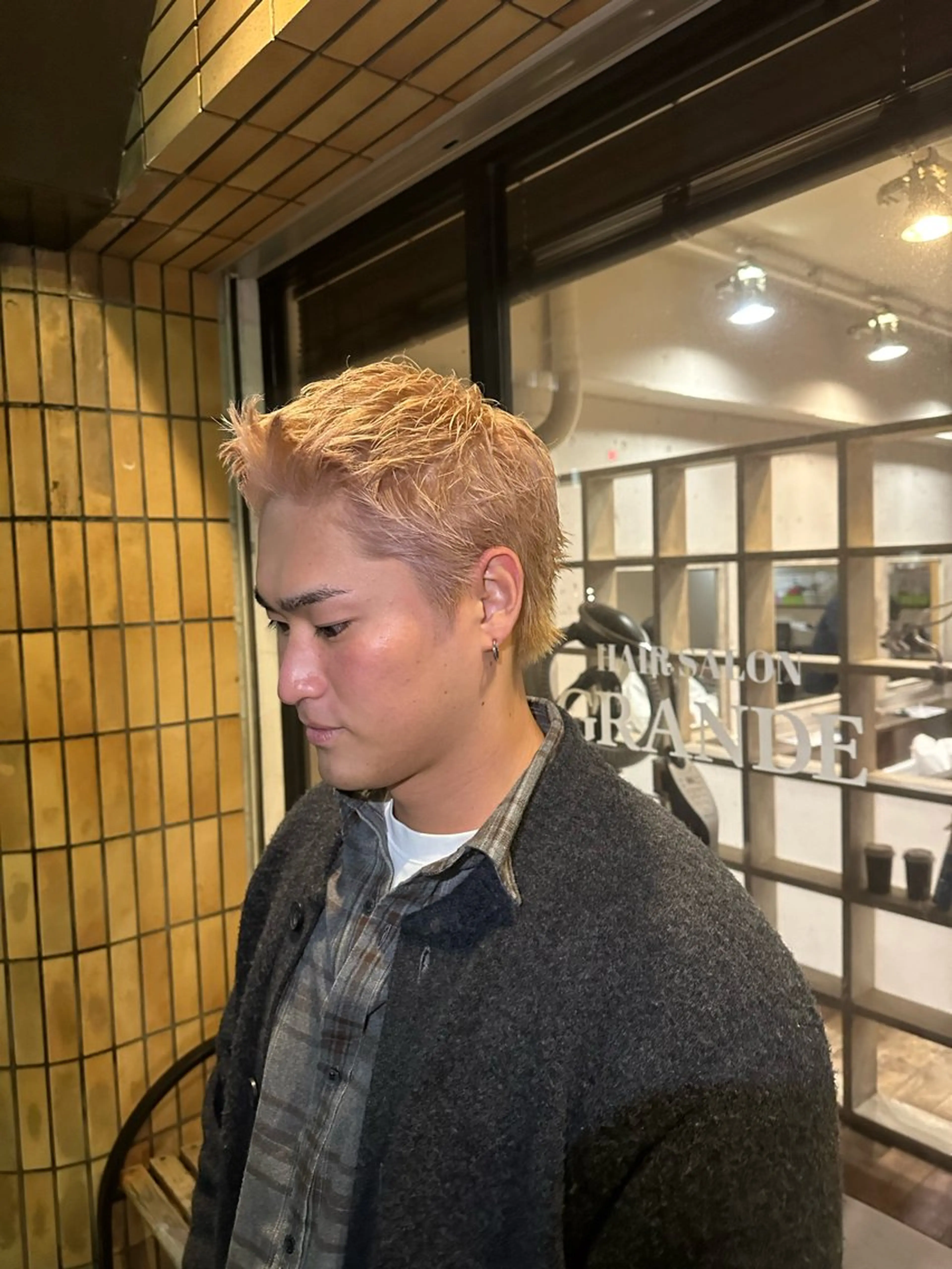 ショート カラー メンズ メンズブリーチ ブリーチ カット ヘアカラー ハヤシカズキ/カラー ✂/メンズパーマのヘアスタイル