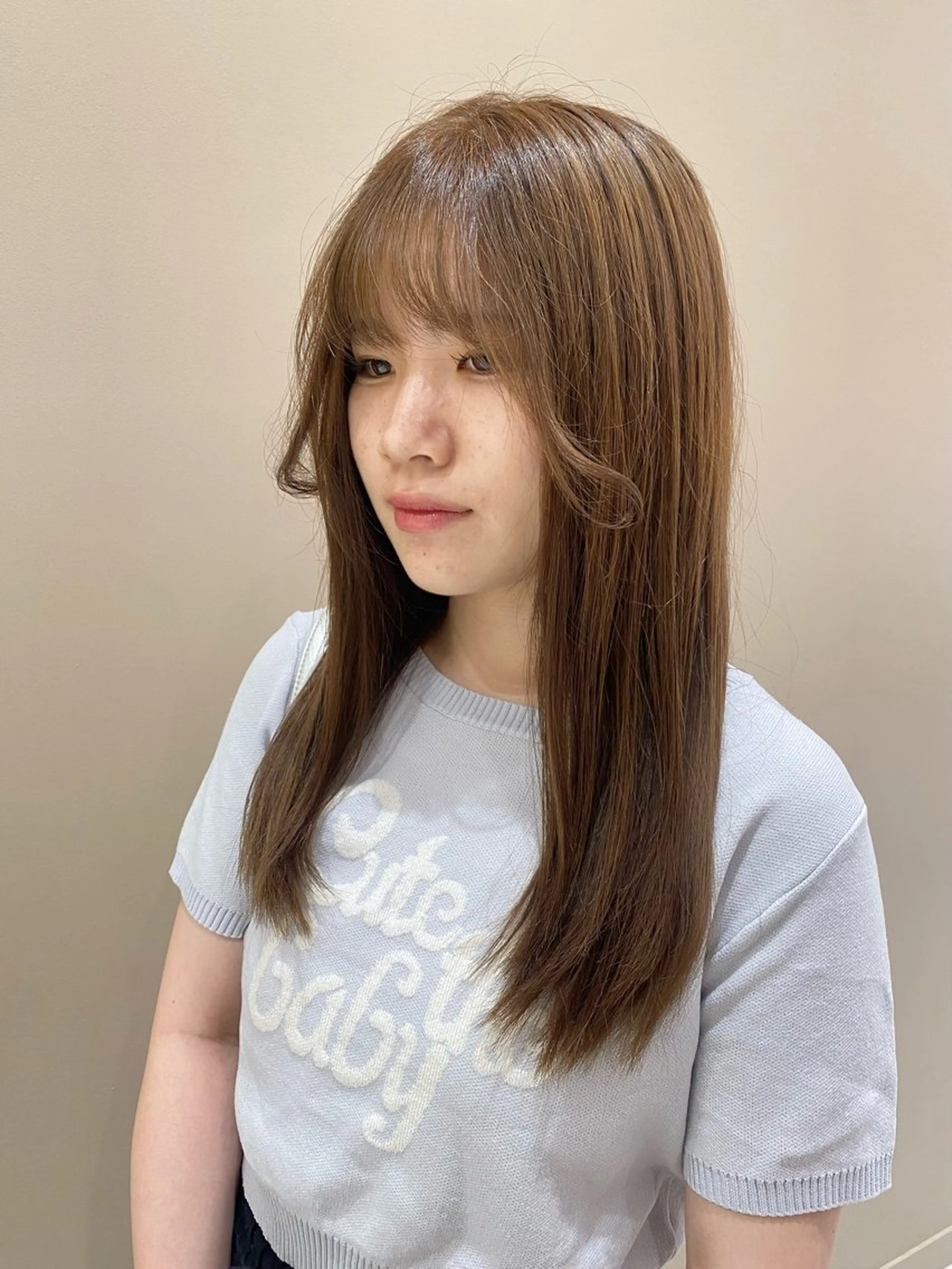 ロング カラー ベージュカラー カット ヘアカラー ベージュ/アレンジ /横浜/杉本千夏のヘアスタイル