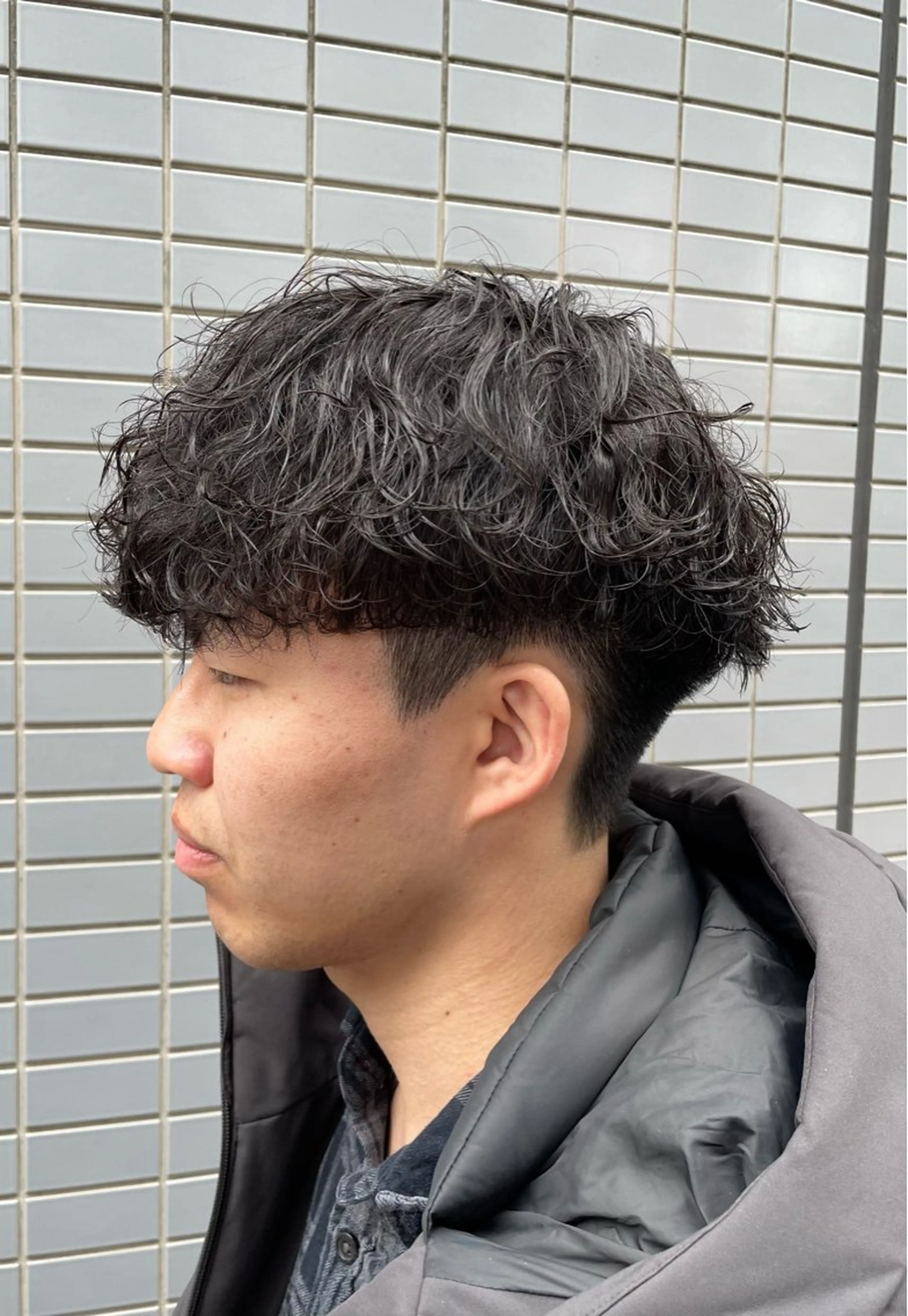 ショート パーマ スパイラルパーマ メンズパーマ梅田 ・川副史晶のヘアスタイル