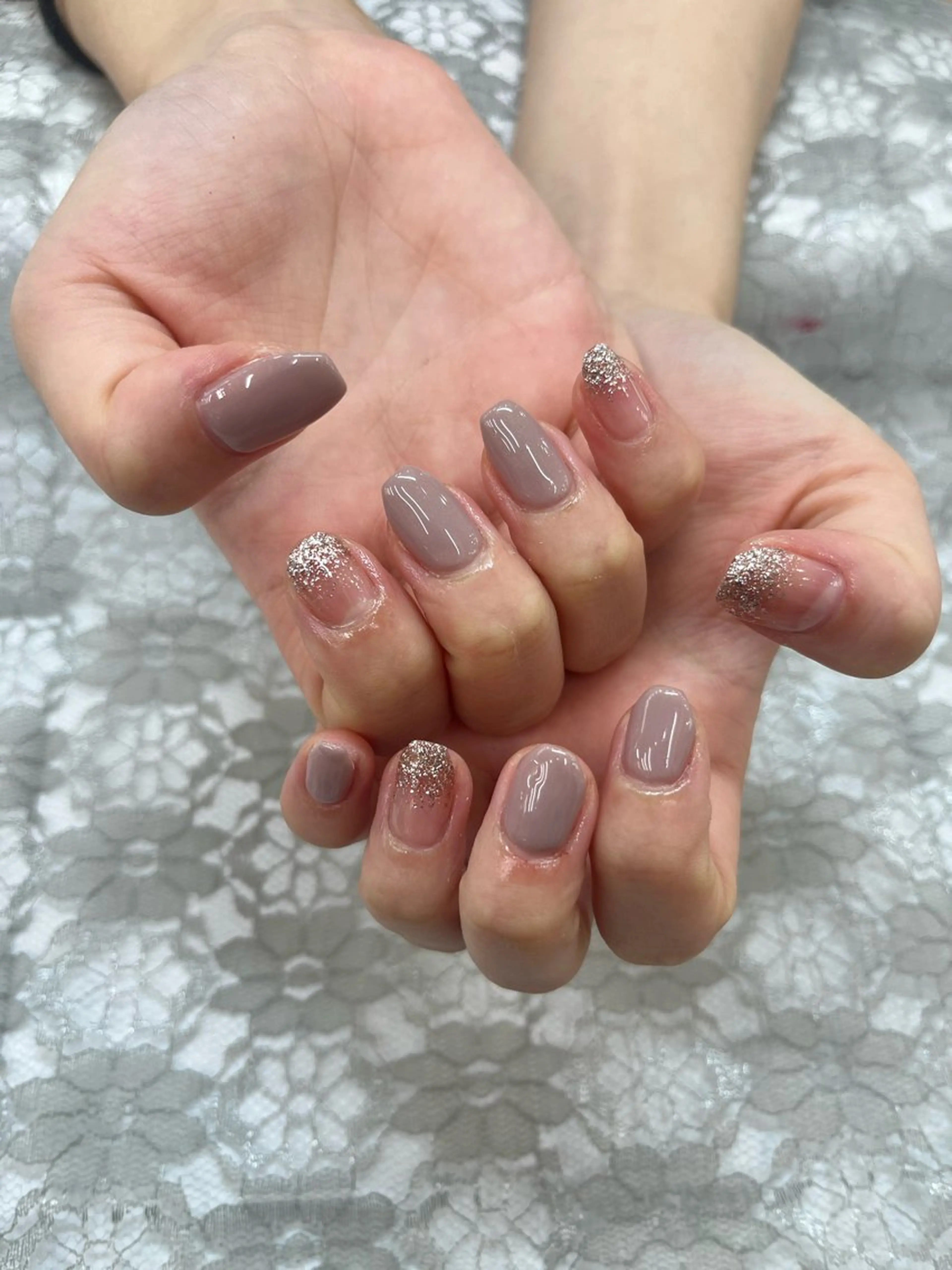 ネイル グラデーション ラメ(グリッター) ラメグラデーション パープル MAXKELLY YUNAのネイルデザイン