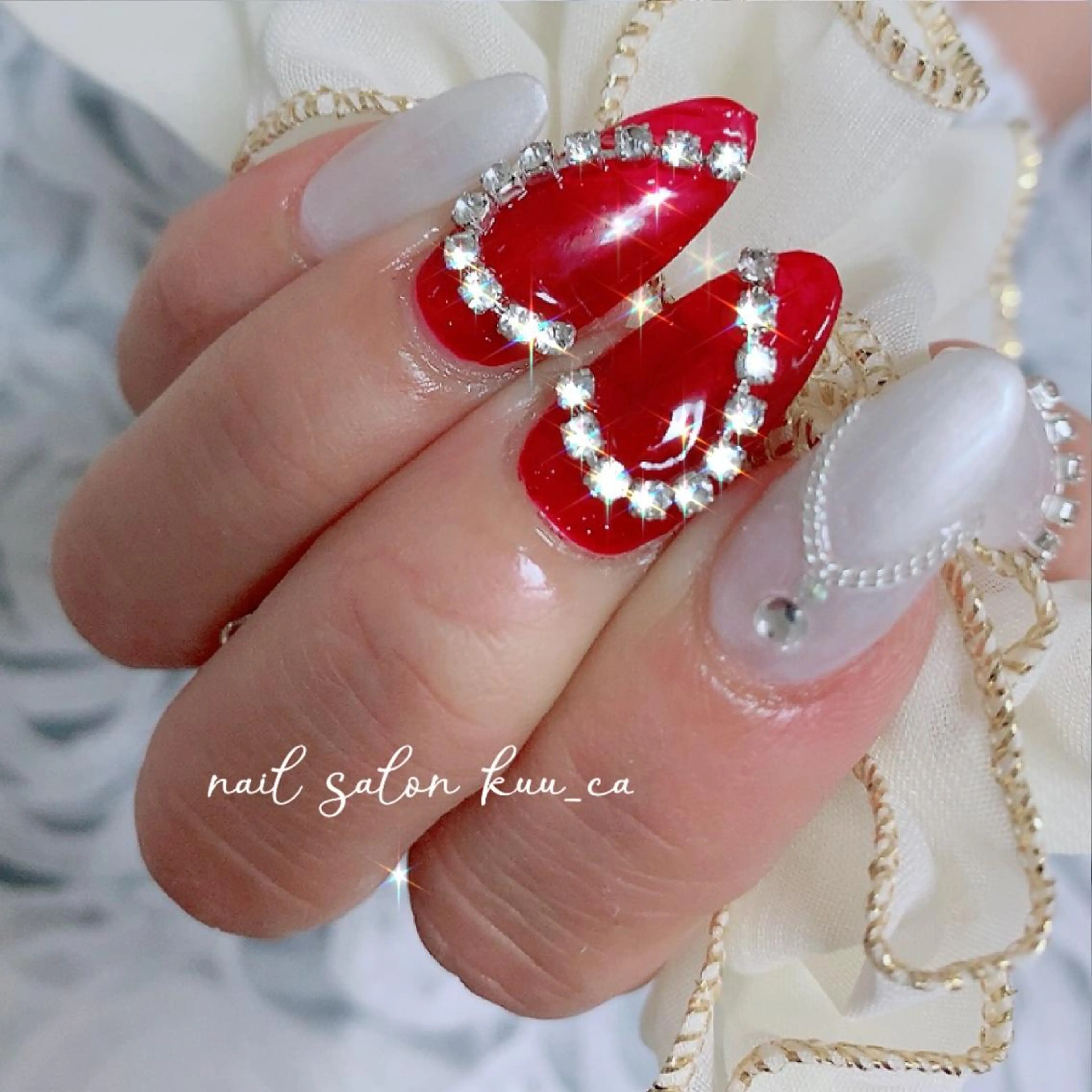 ネイル ハート nail salon kuu_caのネイルデザイン