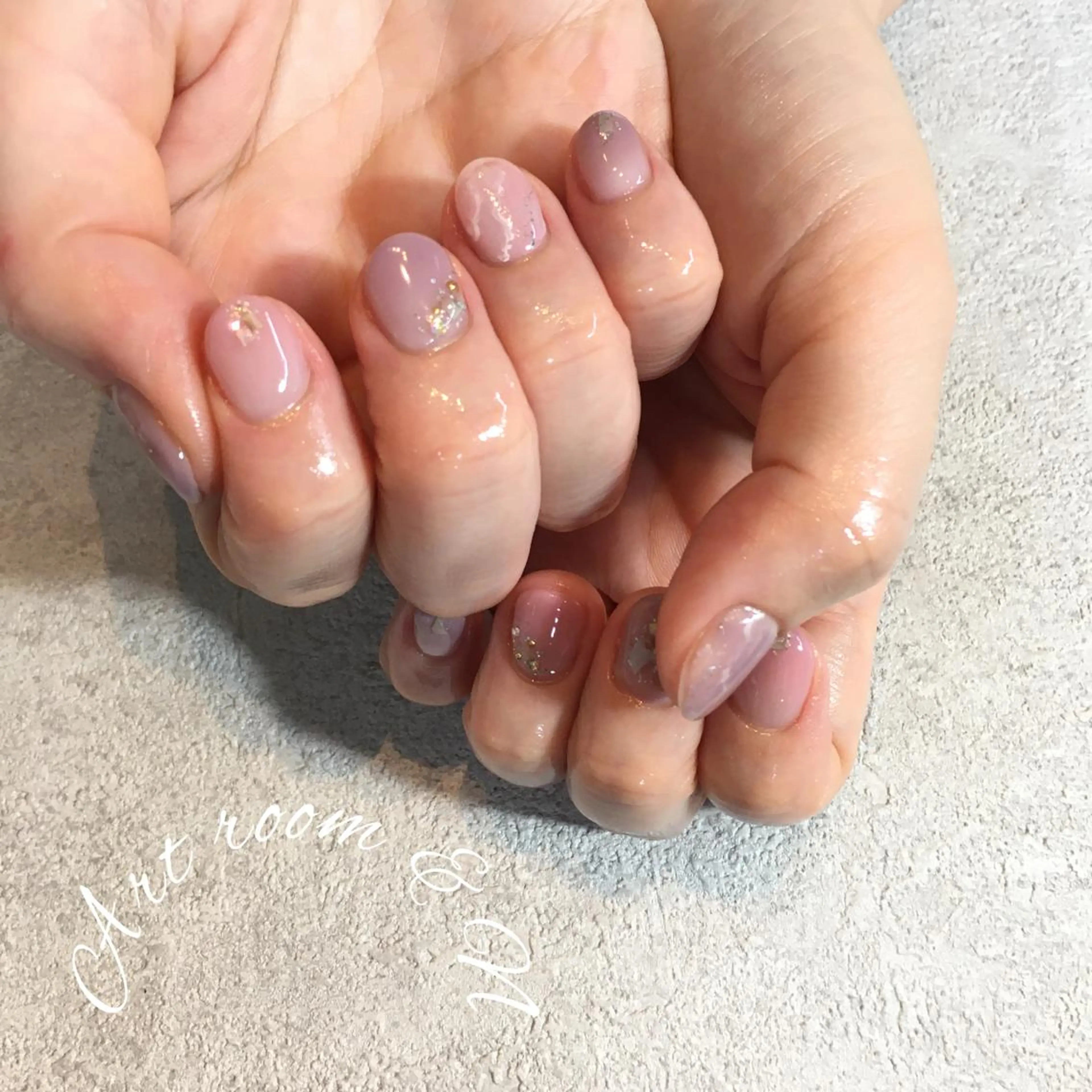 ネイル アートネイル ニュアンスネイル ショートネイル &N NANAのネイルデザイン