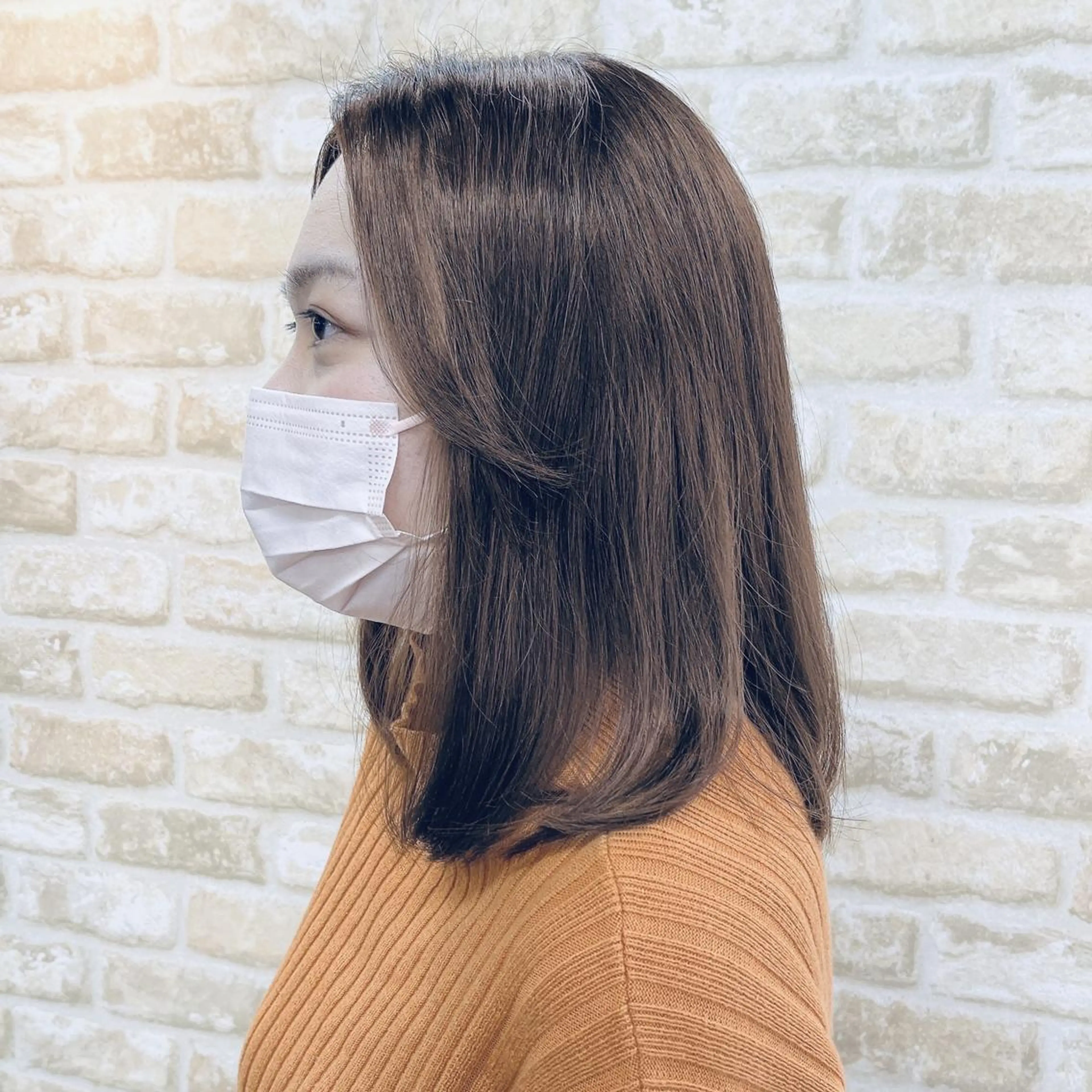 セミロング カラー 英斗 ひでとのヘアスタイル