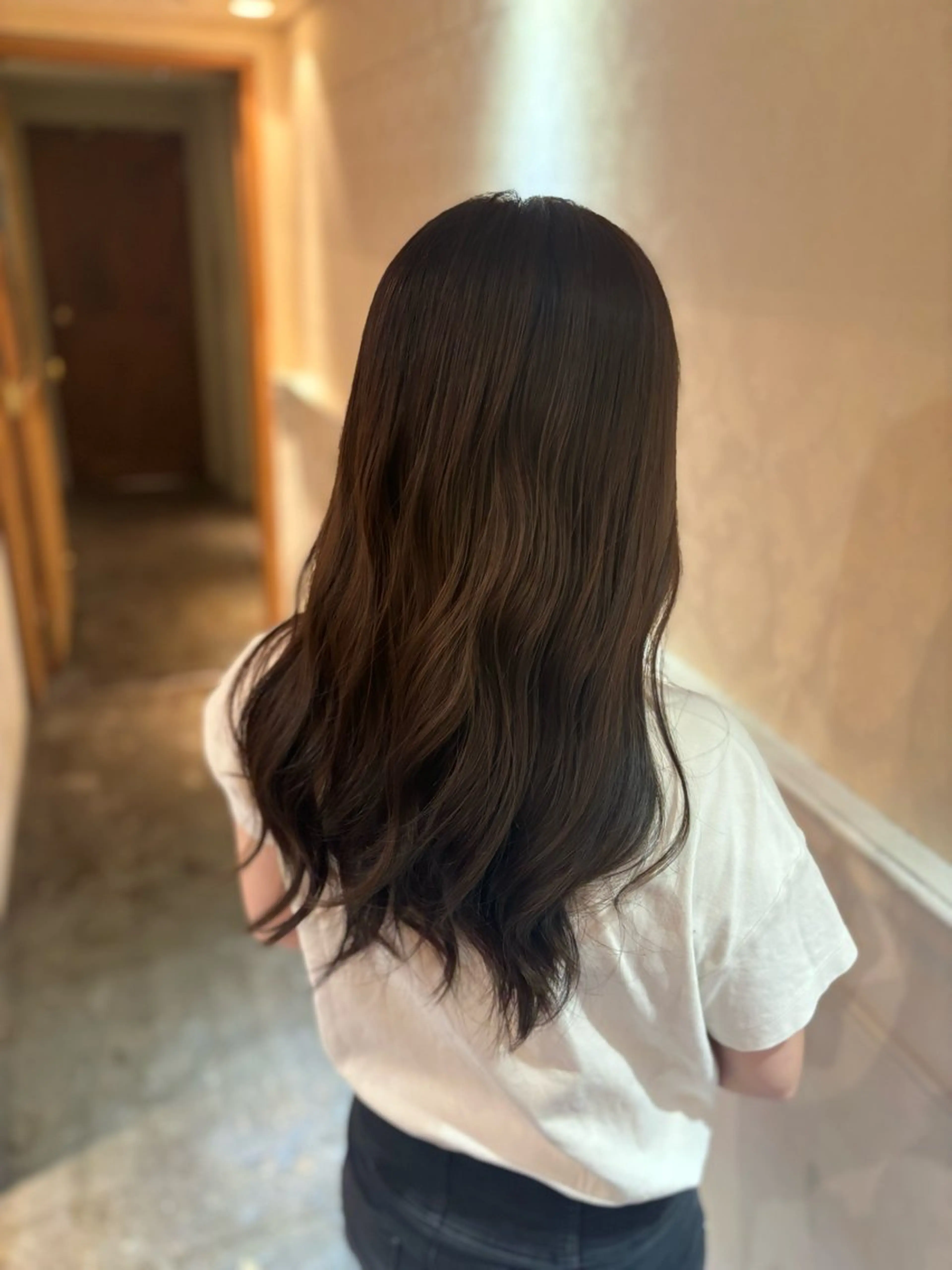 ロング カラー グレージュ オリーブグレージュ オリーブグレー 髪質改善カラー ブラウン🤎YUMEのヘアスタイル