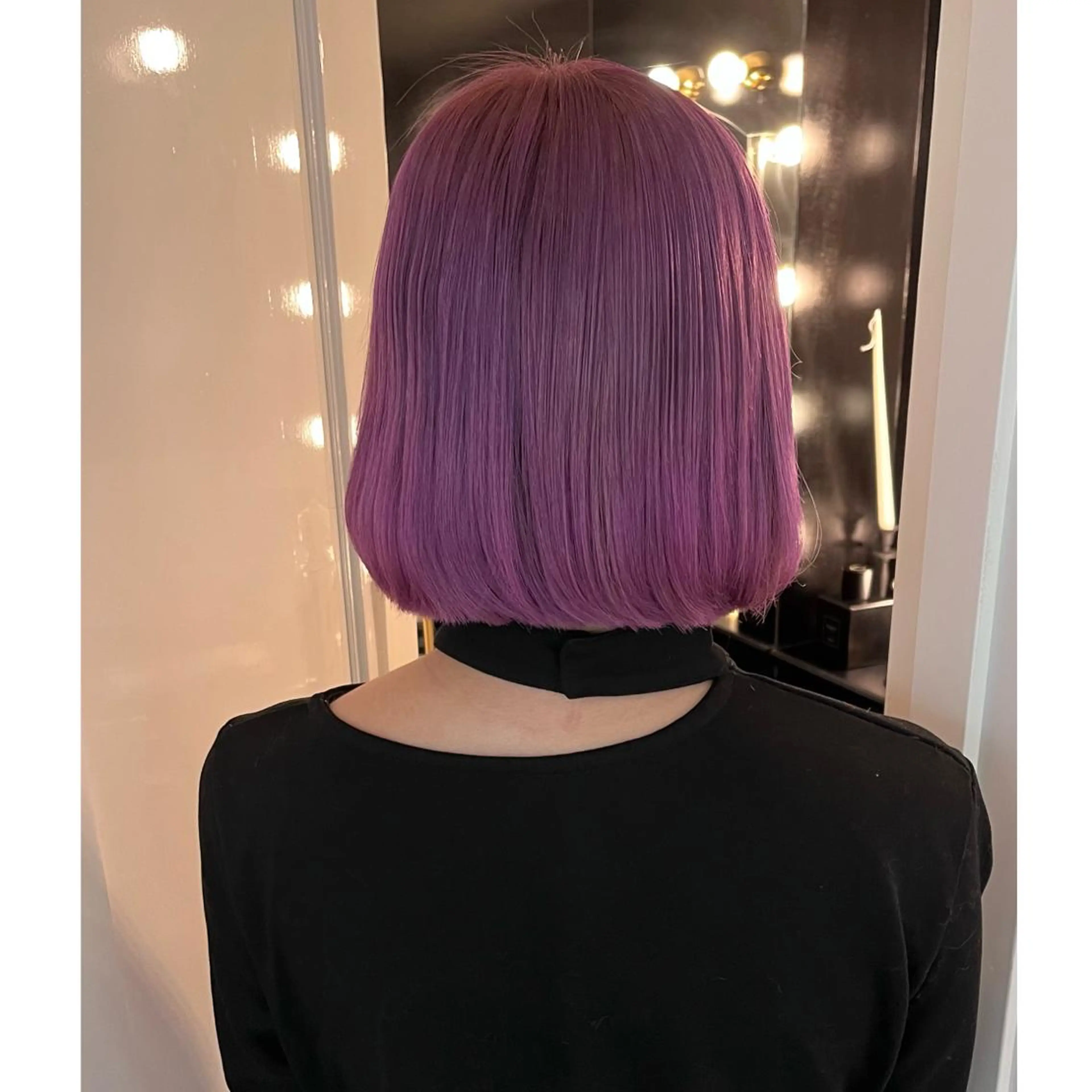 ミディアム カラー ブリーチ カット ヘアカラー miyu /トレンド カラー×艶髪のヘアスタイル