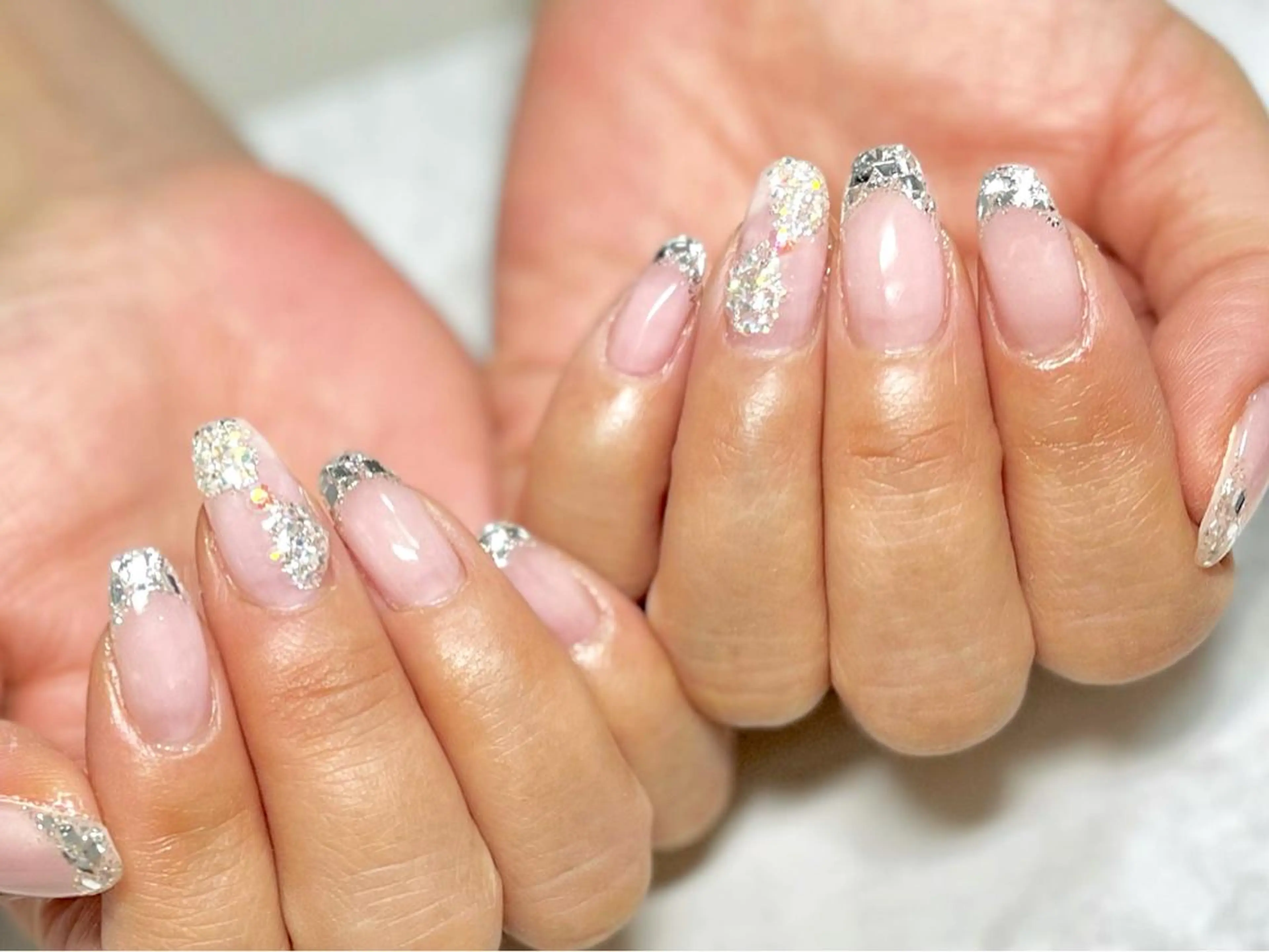 ネイル フットネイル ニュアンスネイル リボン シンプルネイル 春ネイル ネイル フフラ所属・nail fufla ♡yamane♡のネイルデザイン