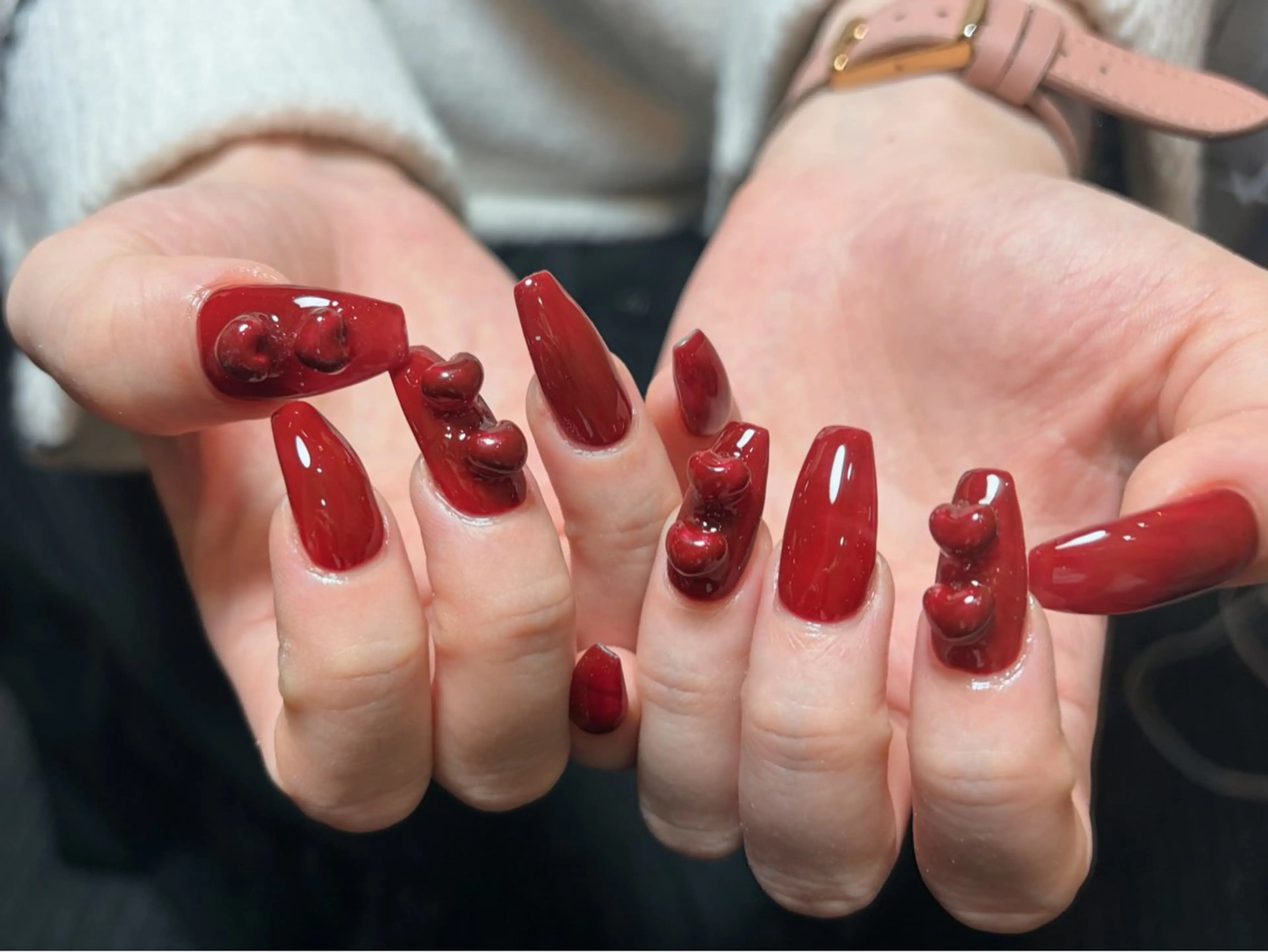 ネイル オーロラネイル チークネイル 長さ出し フットネイル フレンチネイル ハンドネイル J&C Nail Salon吉祥寺所属・Yu  Ki ネイルのネイルデザイン