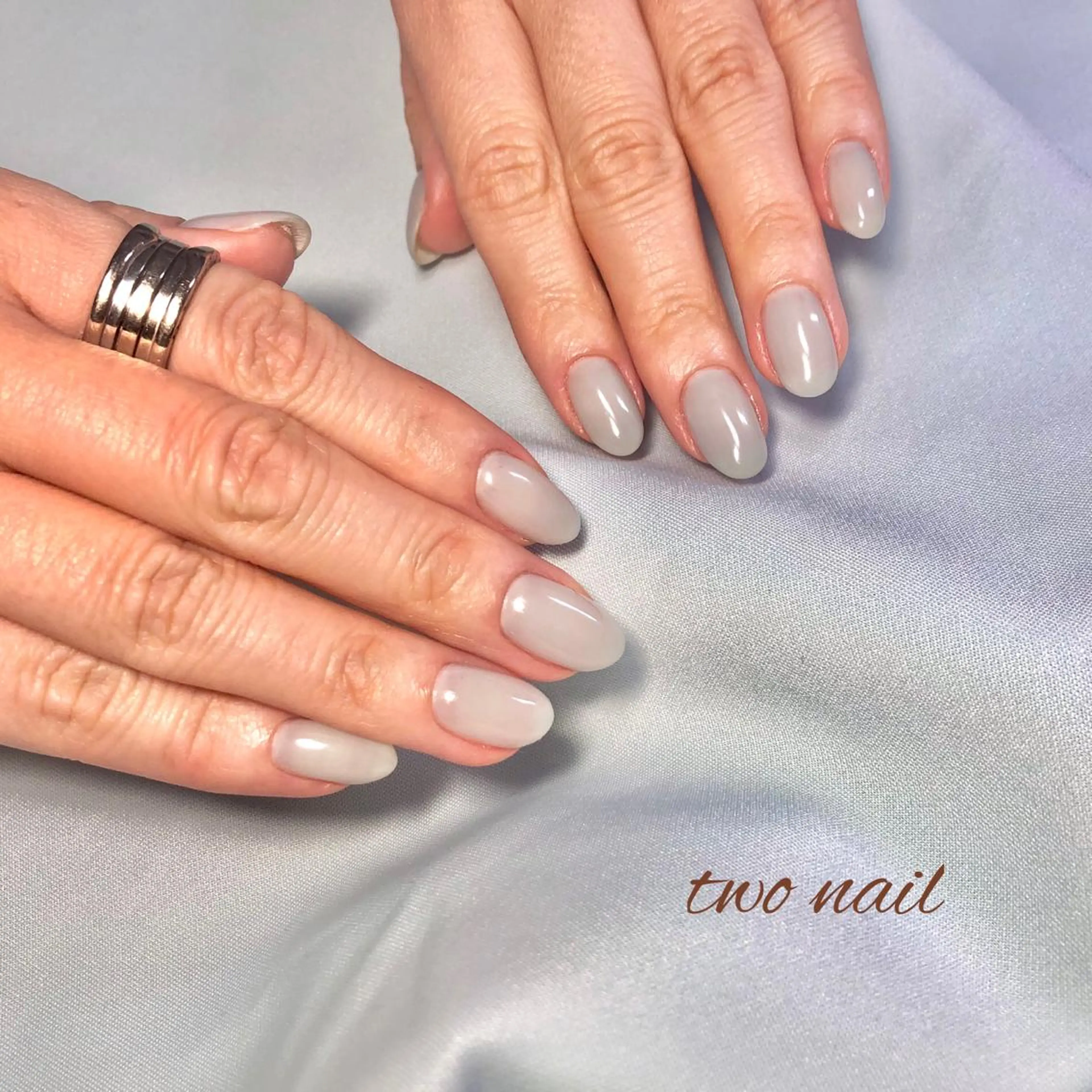 ネイル アートネイル フットネイル ハート ニュアンスネイル ホワイト ハンドネイル two nailのネイルデザイン