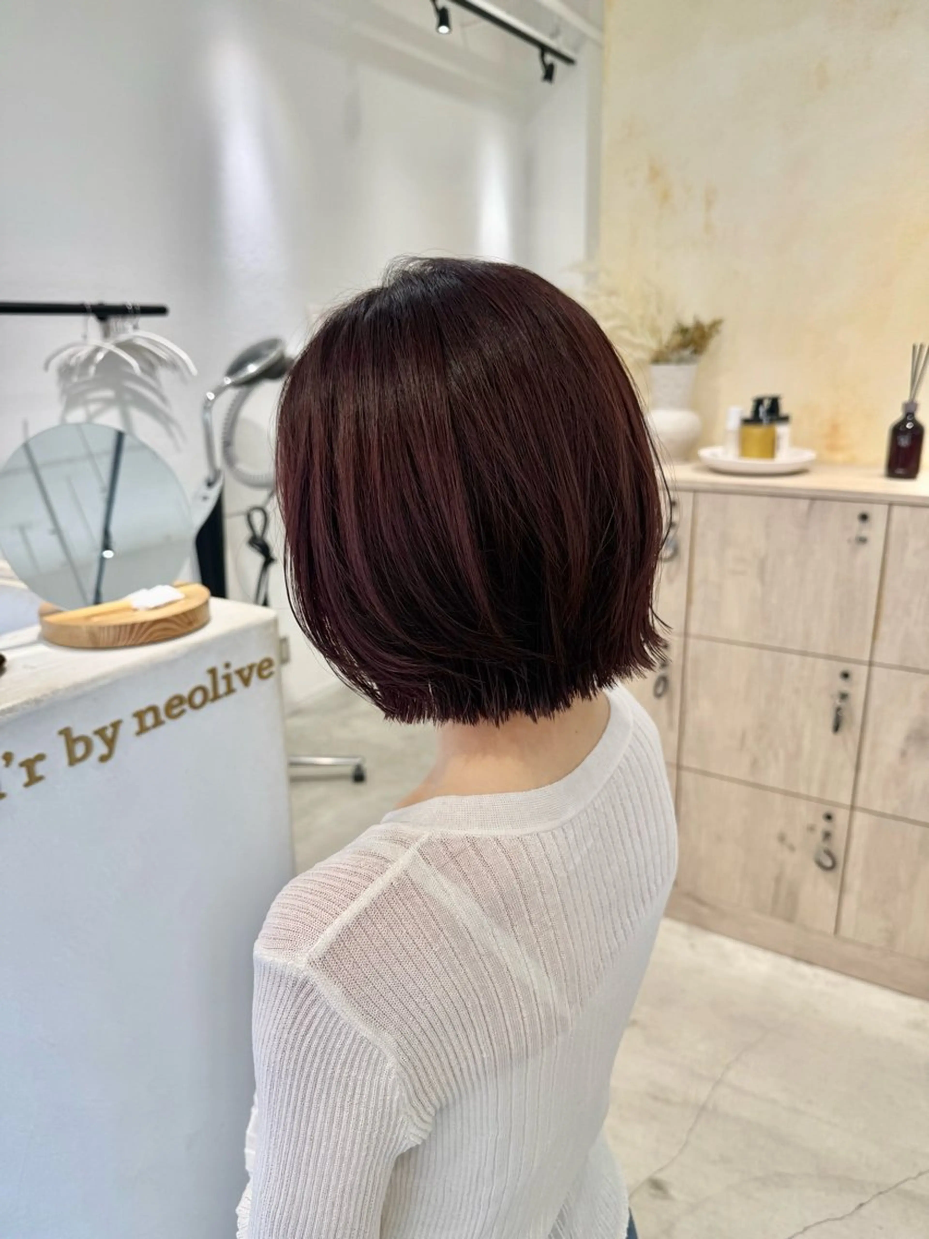 ショート カラー カット ヘアカラー トリートメント ボブ/美髪矯正 /佐藤　奈巳のヘアスタイル