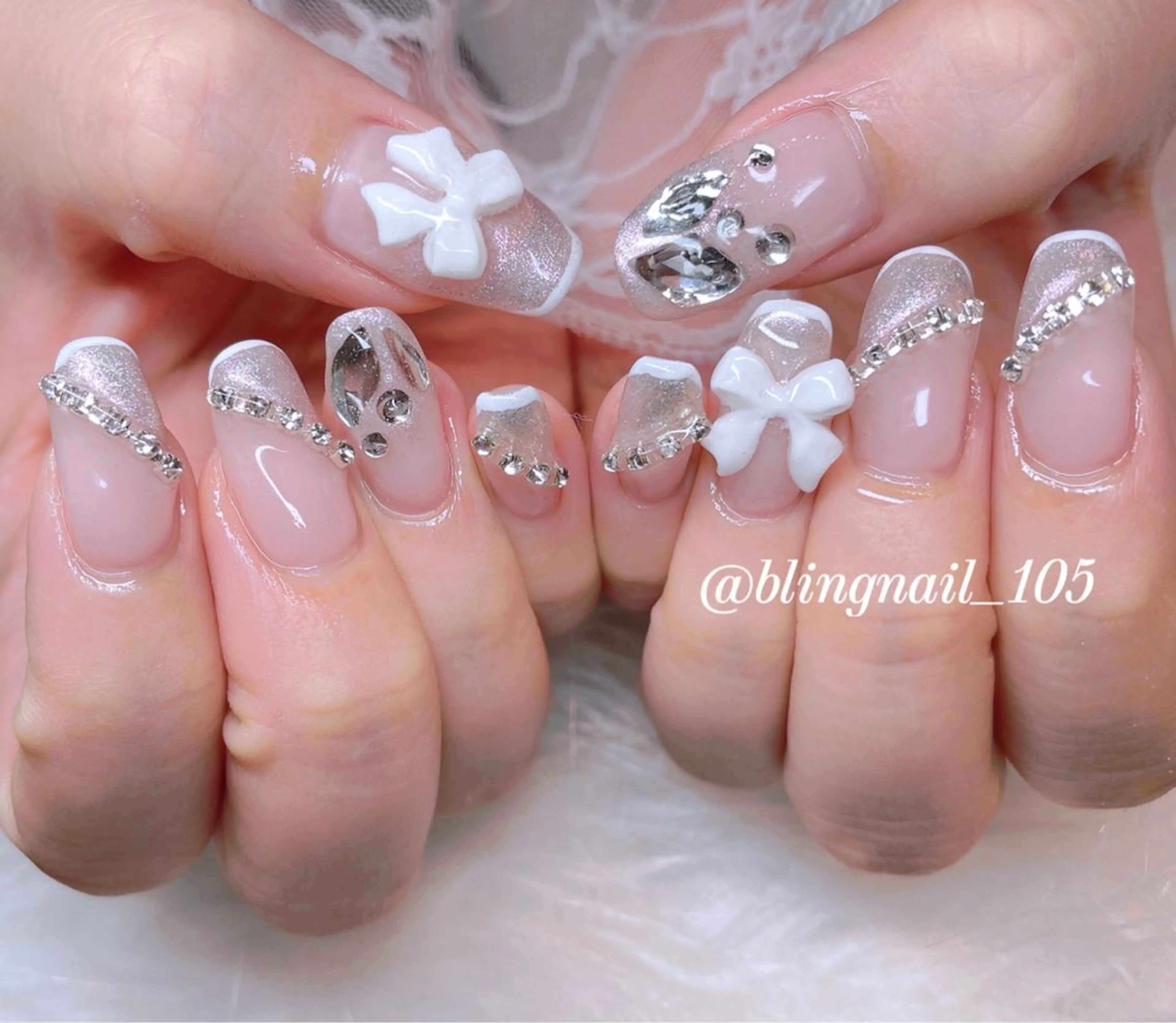 ネイル 23時まで❤︎韓国、 ワンホンネイルのネイルデザイン