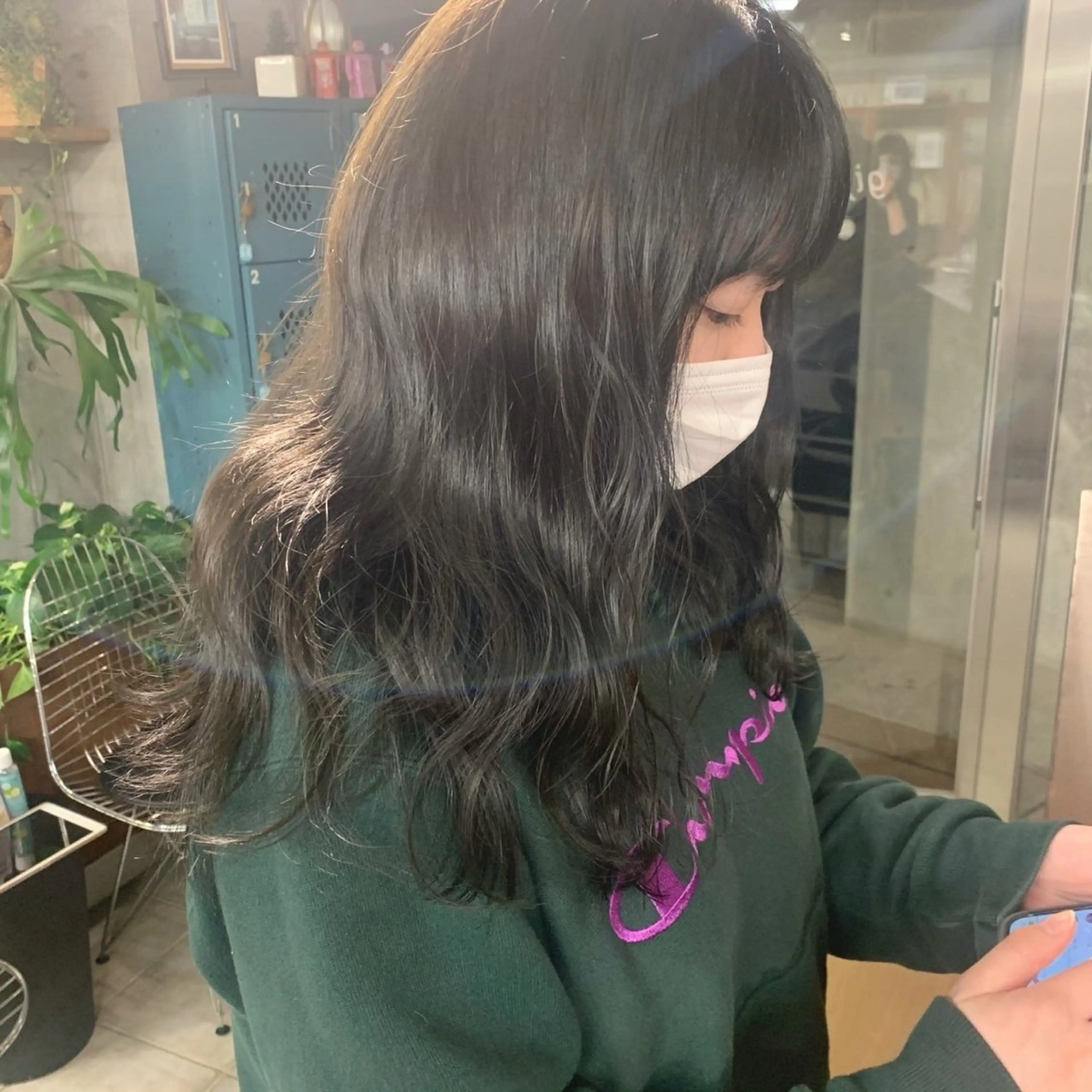 セミロング 土田かほ/本日🈳 透明感カラー🍃のヘアスタイル