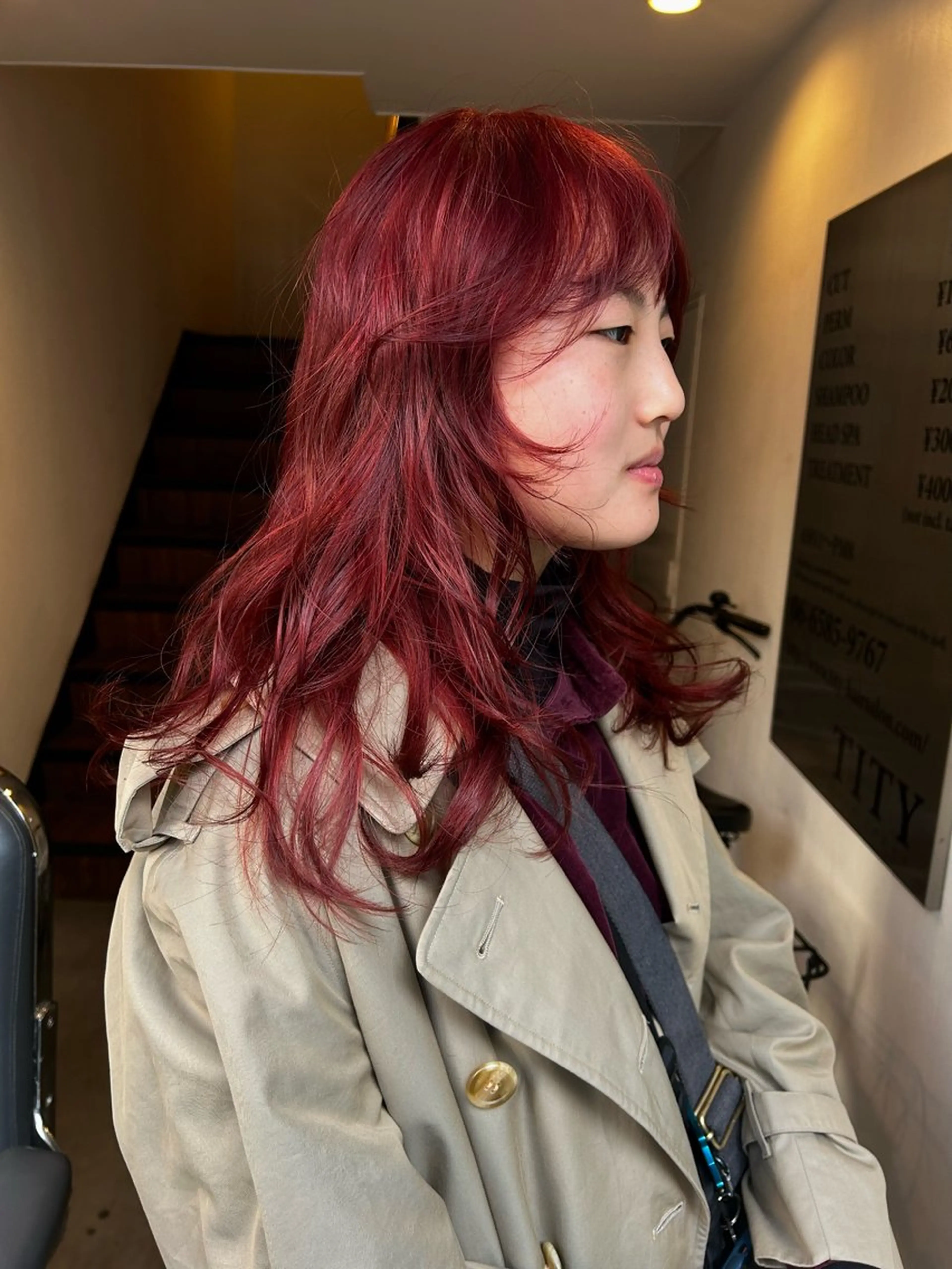 セミロング カラー カット ヘアカラー トリートメント hen所属・心斎橋/レイヤー/ ブリーチ/モエのヘアスタイル