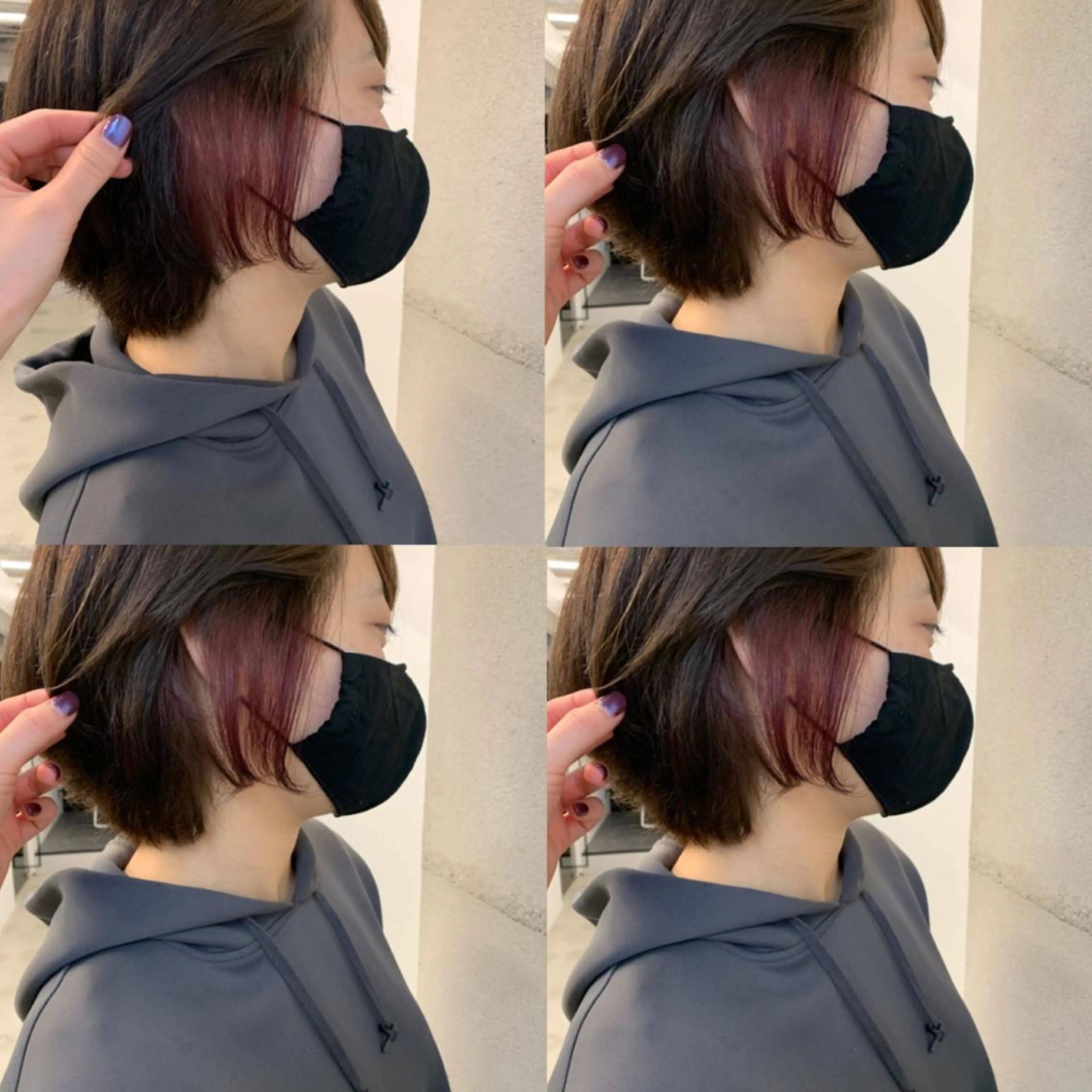 ミディアム カラー カット ヘアカラー トリートメント 透明感/オリーブ/ グレージュ/YUKAのヘアスタイル