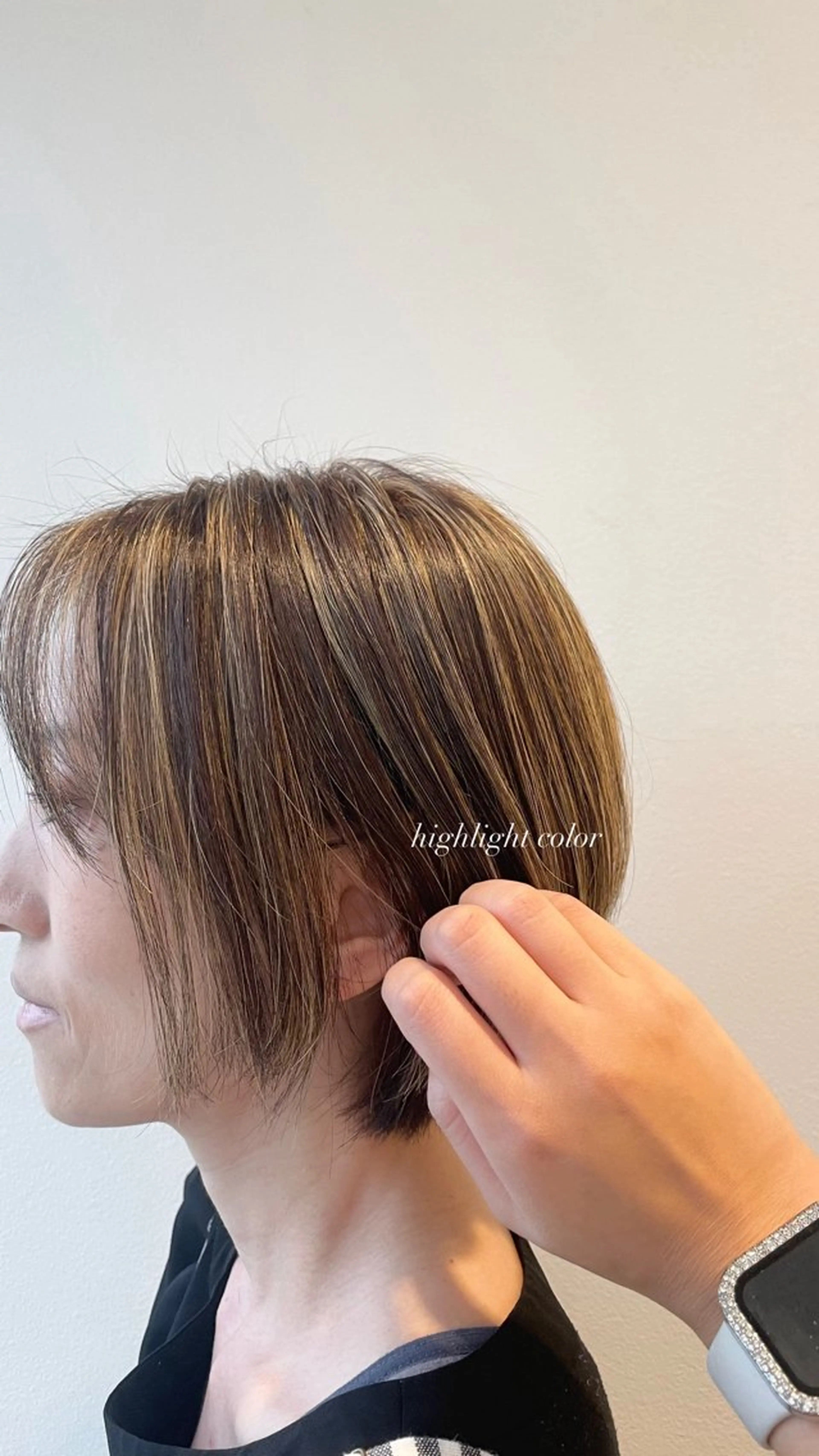 ショート カラー ハイライトカラー ハイライト 堀 ゆきみのヘアスタイル