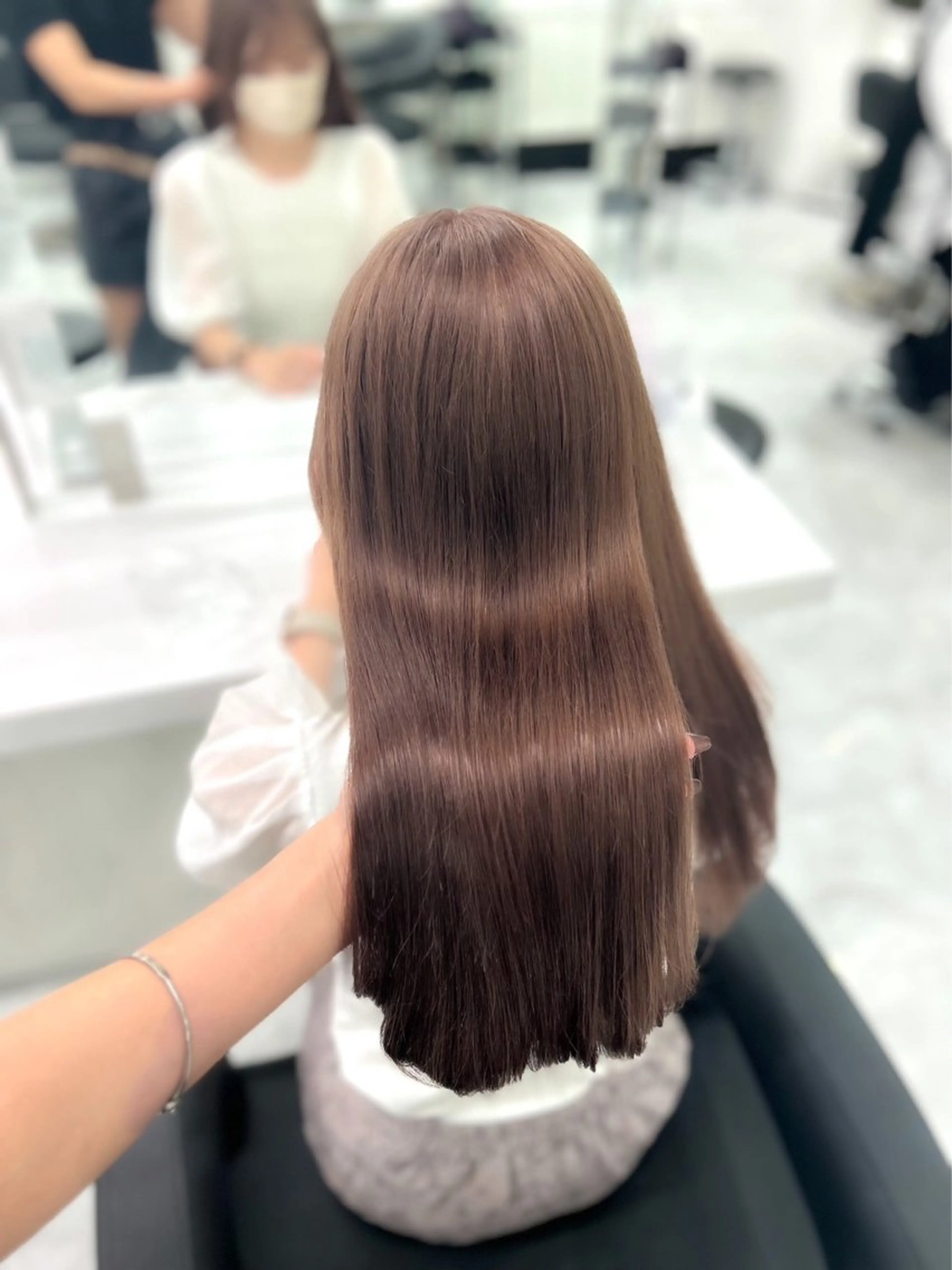 ‼️ミニモ学割🌈新規限定クーポン🌈透明感カラー💖＋オリジナルトリートメント💖＋コテ巻き仕上げの写真